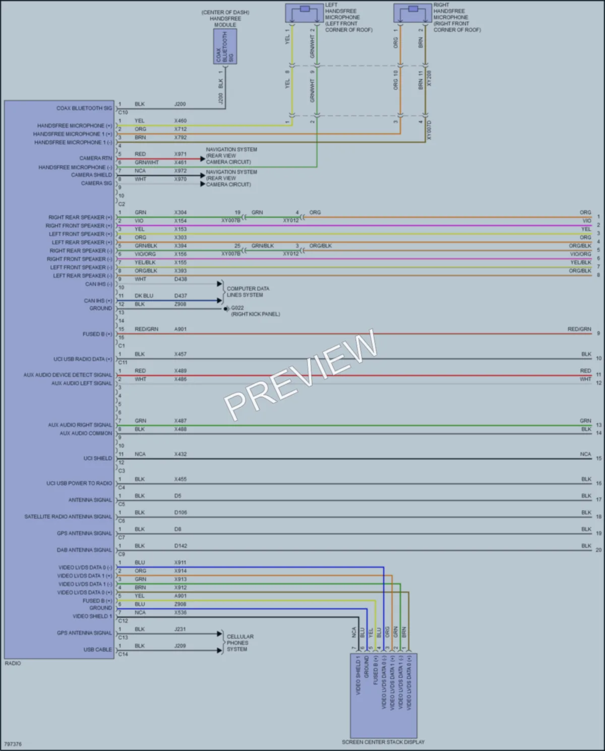 2022 AlfaRomeo Stelvio Radio wiring diagram preview
