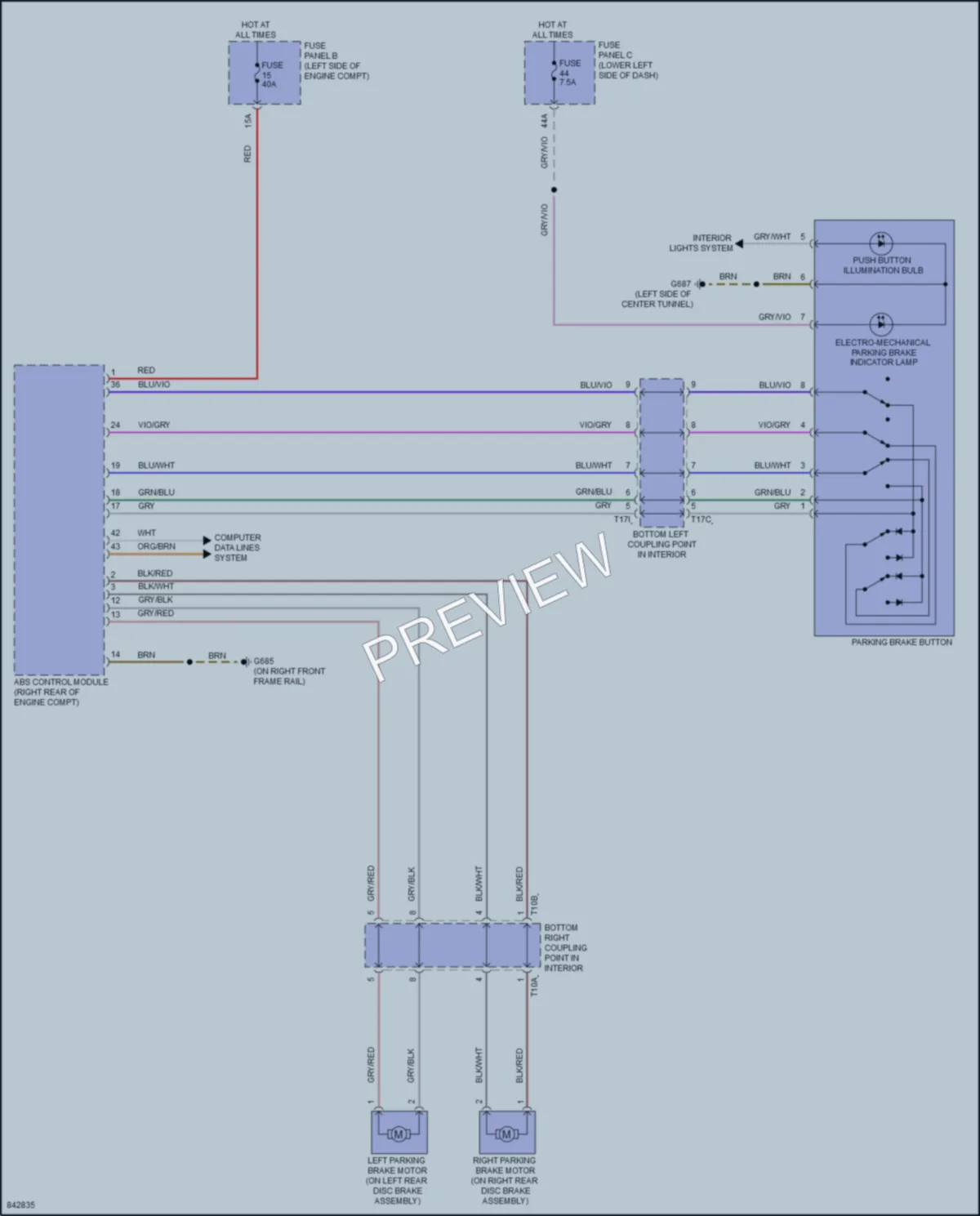 2022 Audi A3 Shift Interlock wiring diagram preview