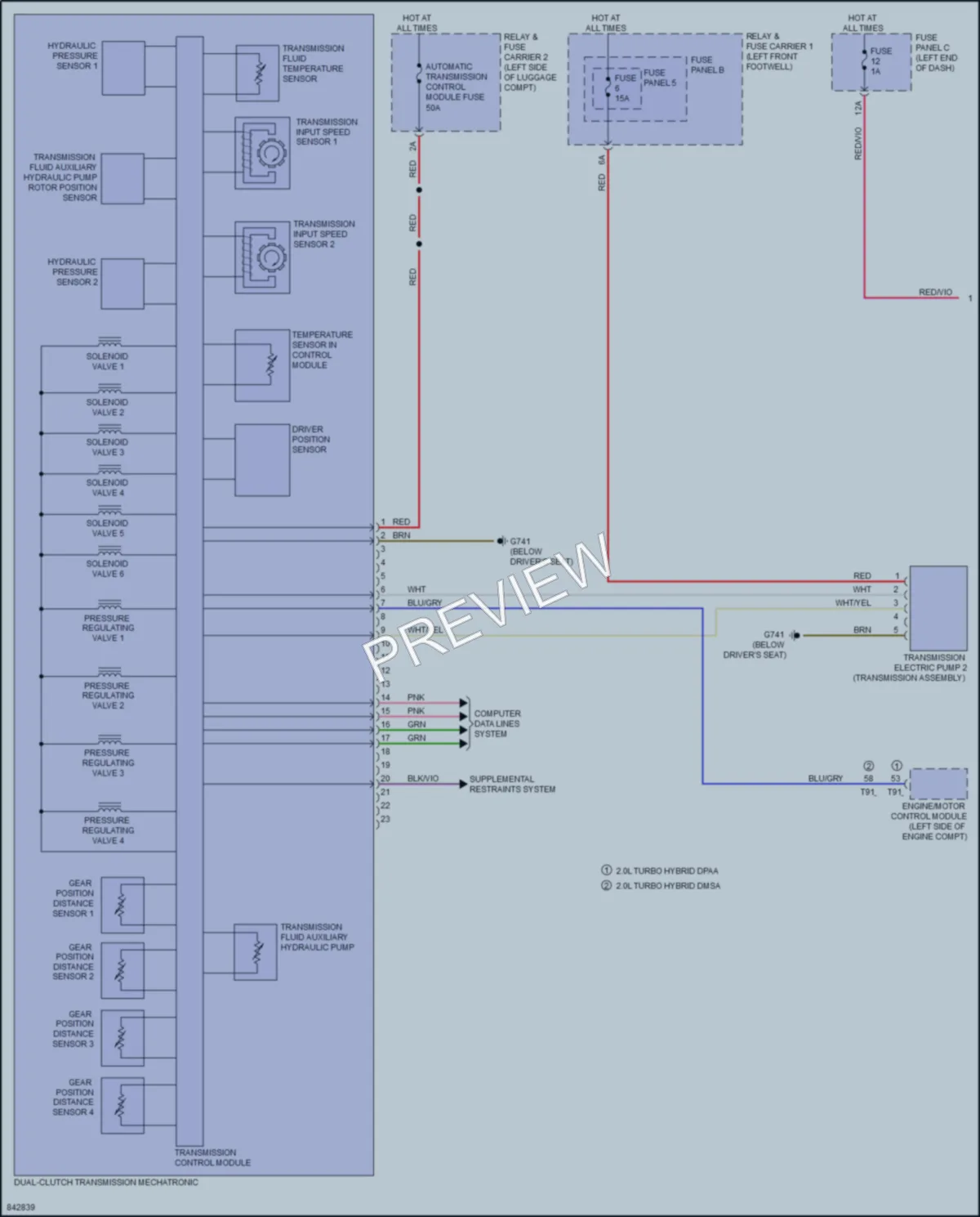 2022 Audi A4allroad Transmission wiring diagram preview