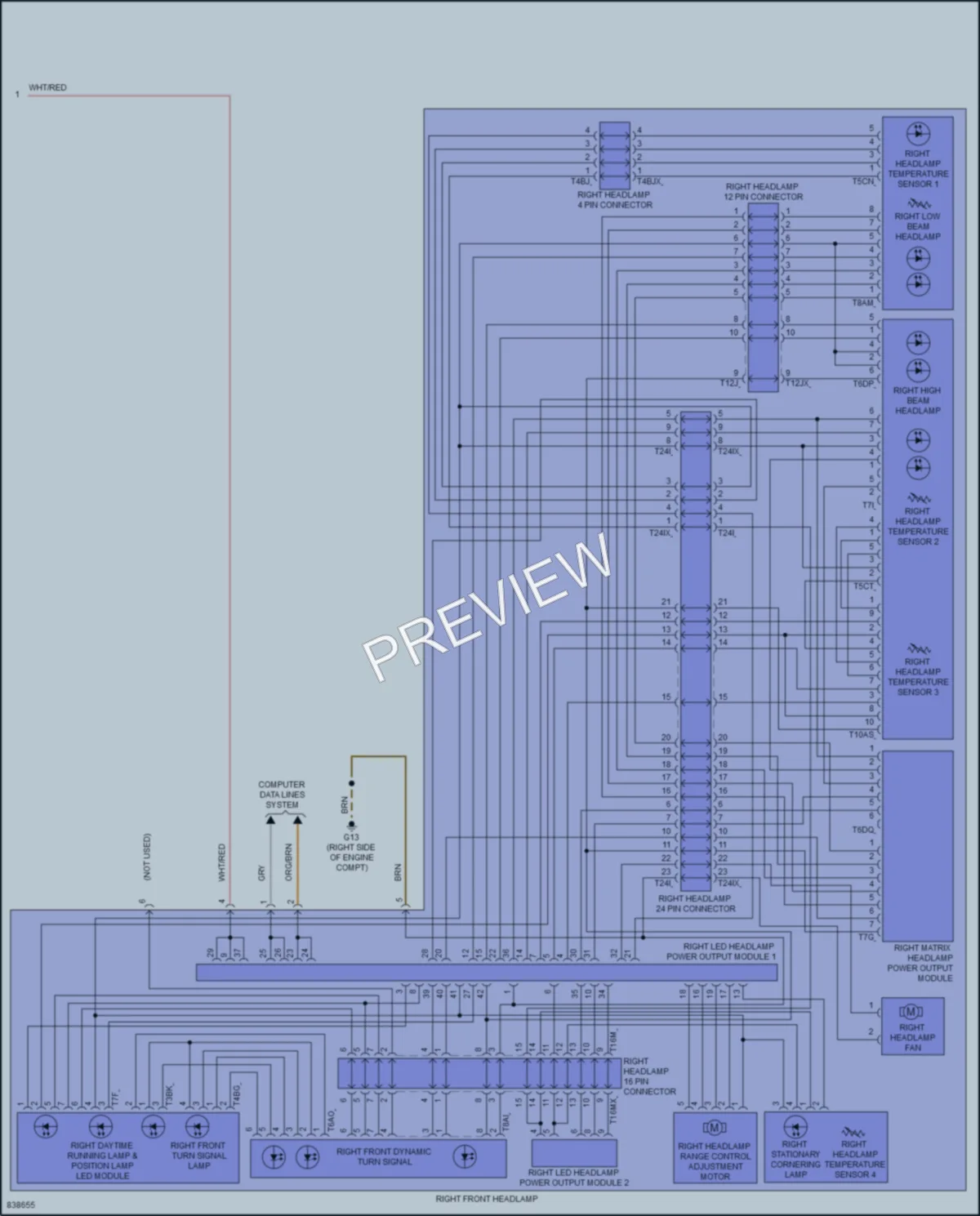 2022 Audi A6 Headlights wiring diagram preview