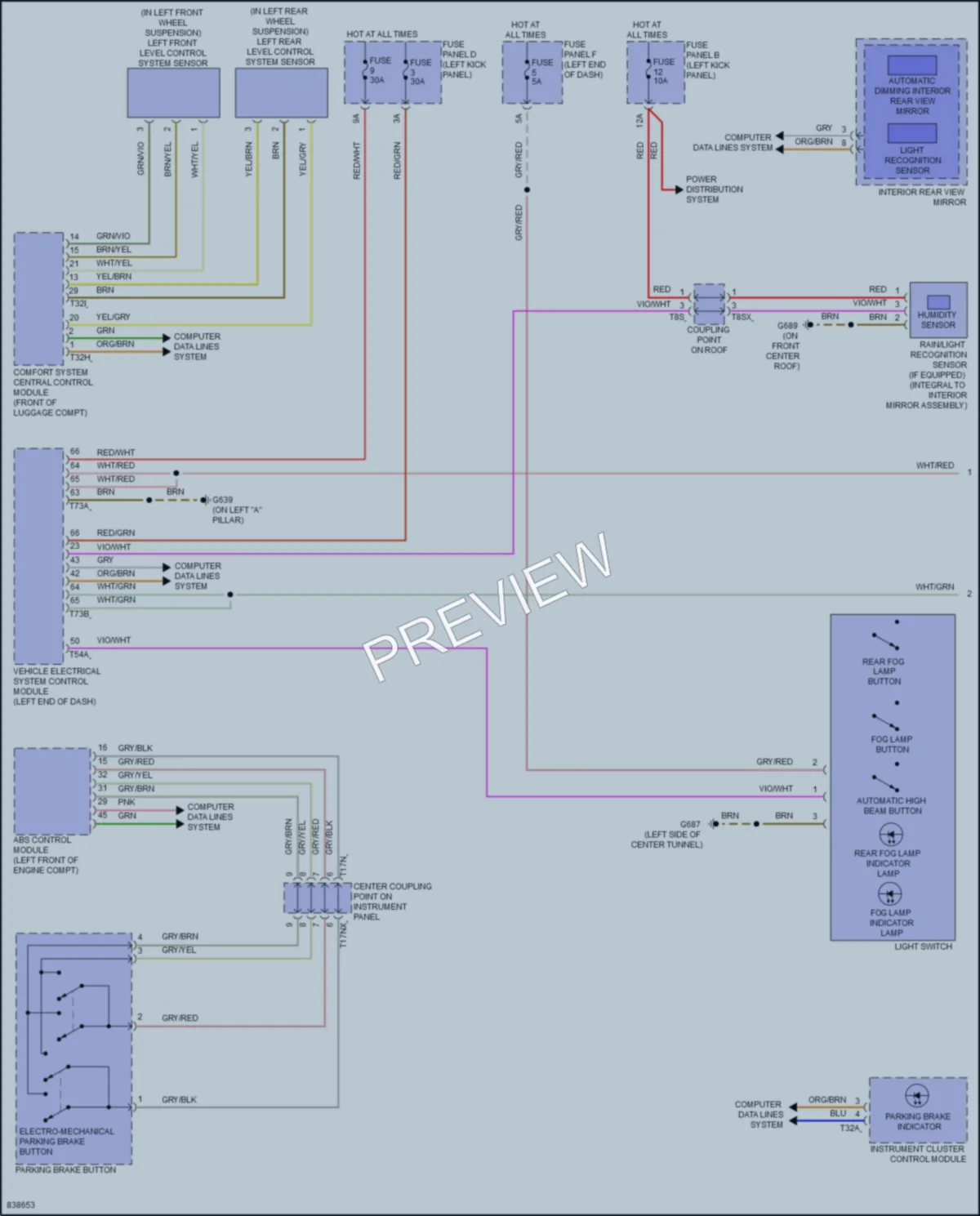 2022 Audi A6allroad Headlights wiring diagram preview