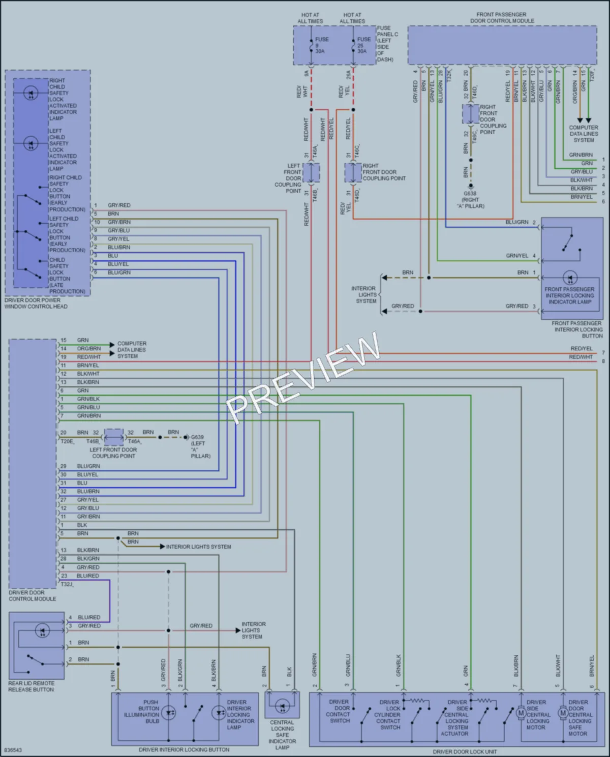 2022 Audi Q4etron Power Door Locks wiring diagram preview