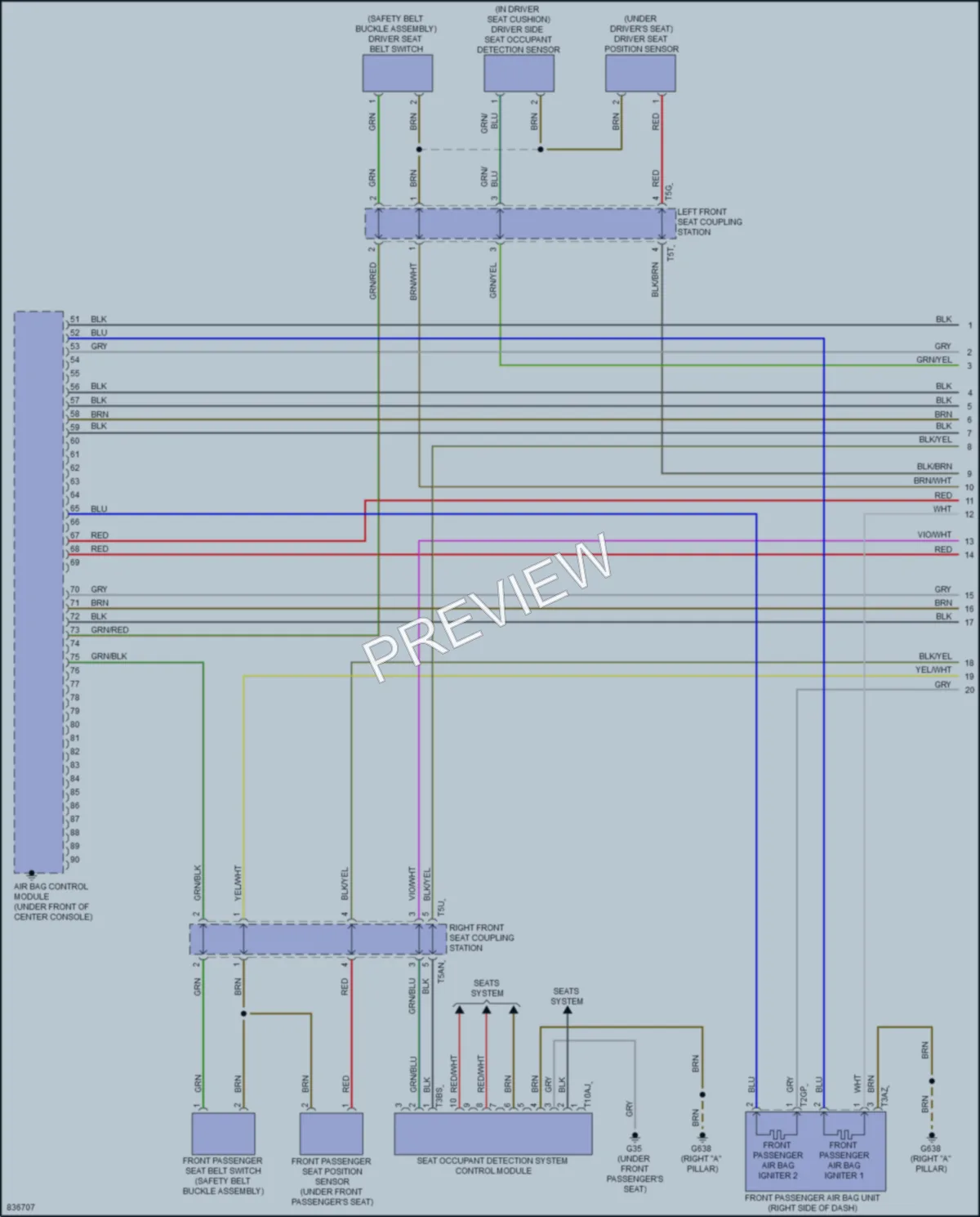 2022 Audi Q4etronSportback Supplemental Restraints wiring diagram preview