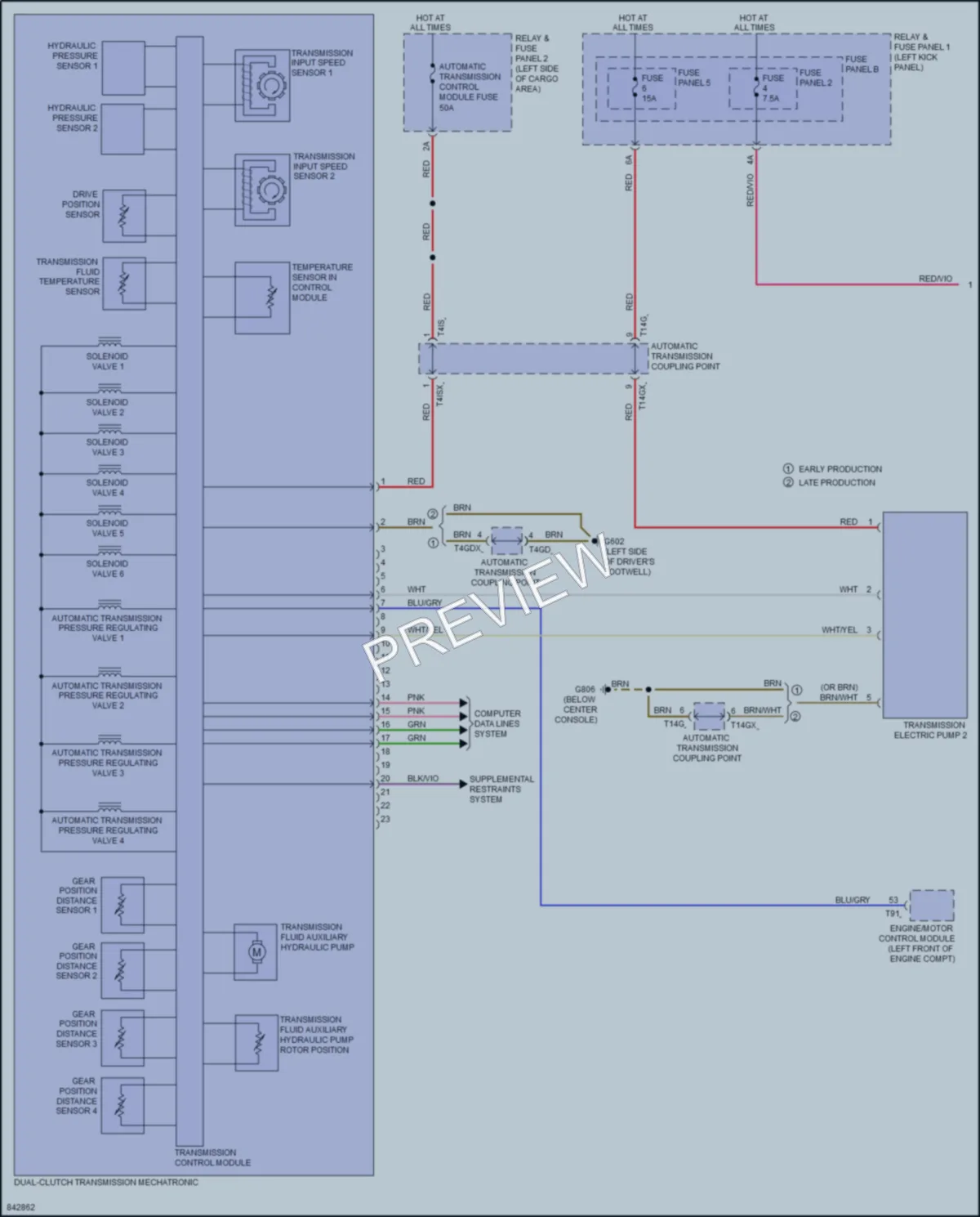 2022 Audi Q5 Transmission wiring diagram preview