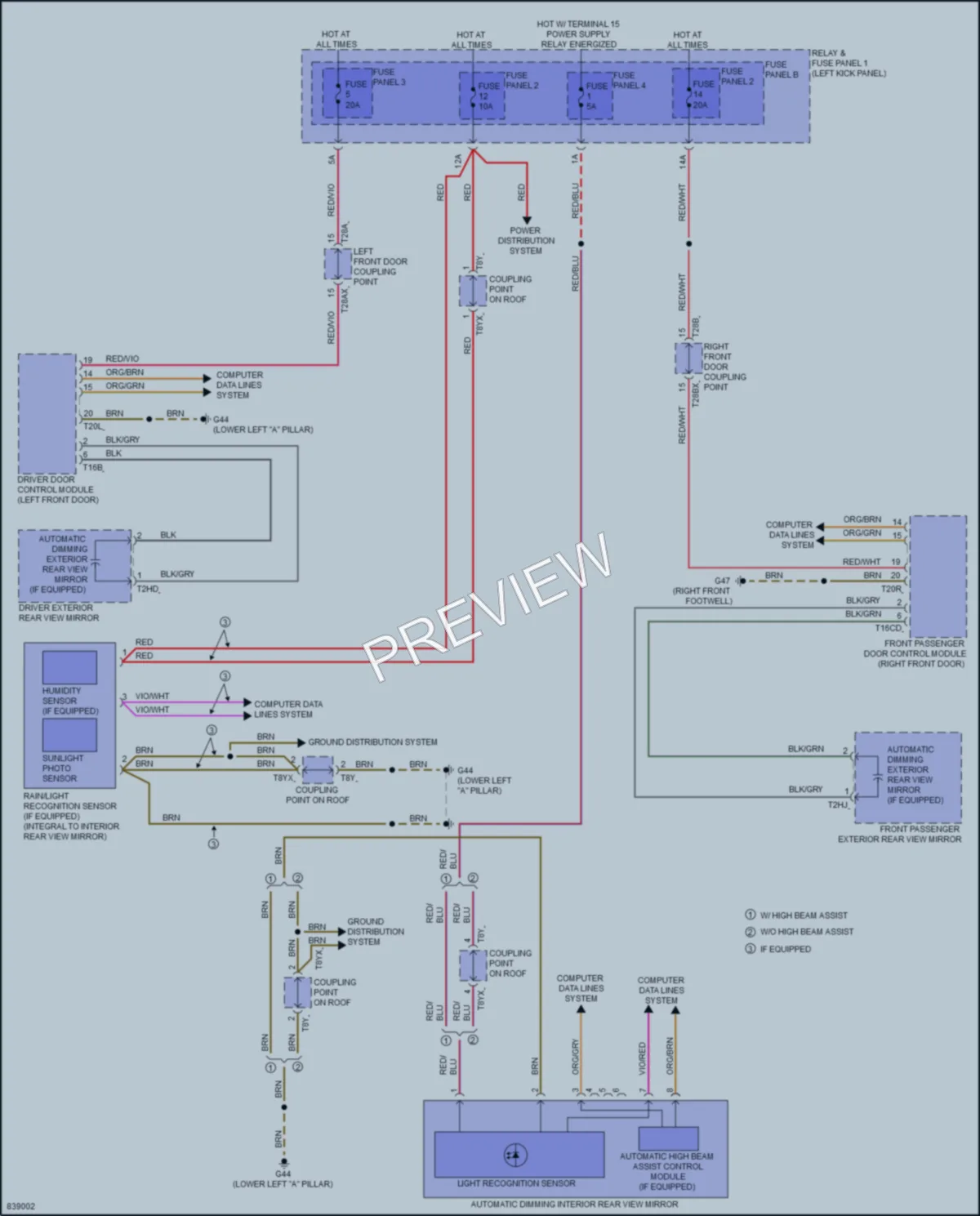 2022 Audi Q5e Power Mirrors wiring diagram preview