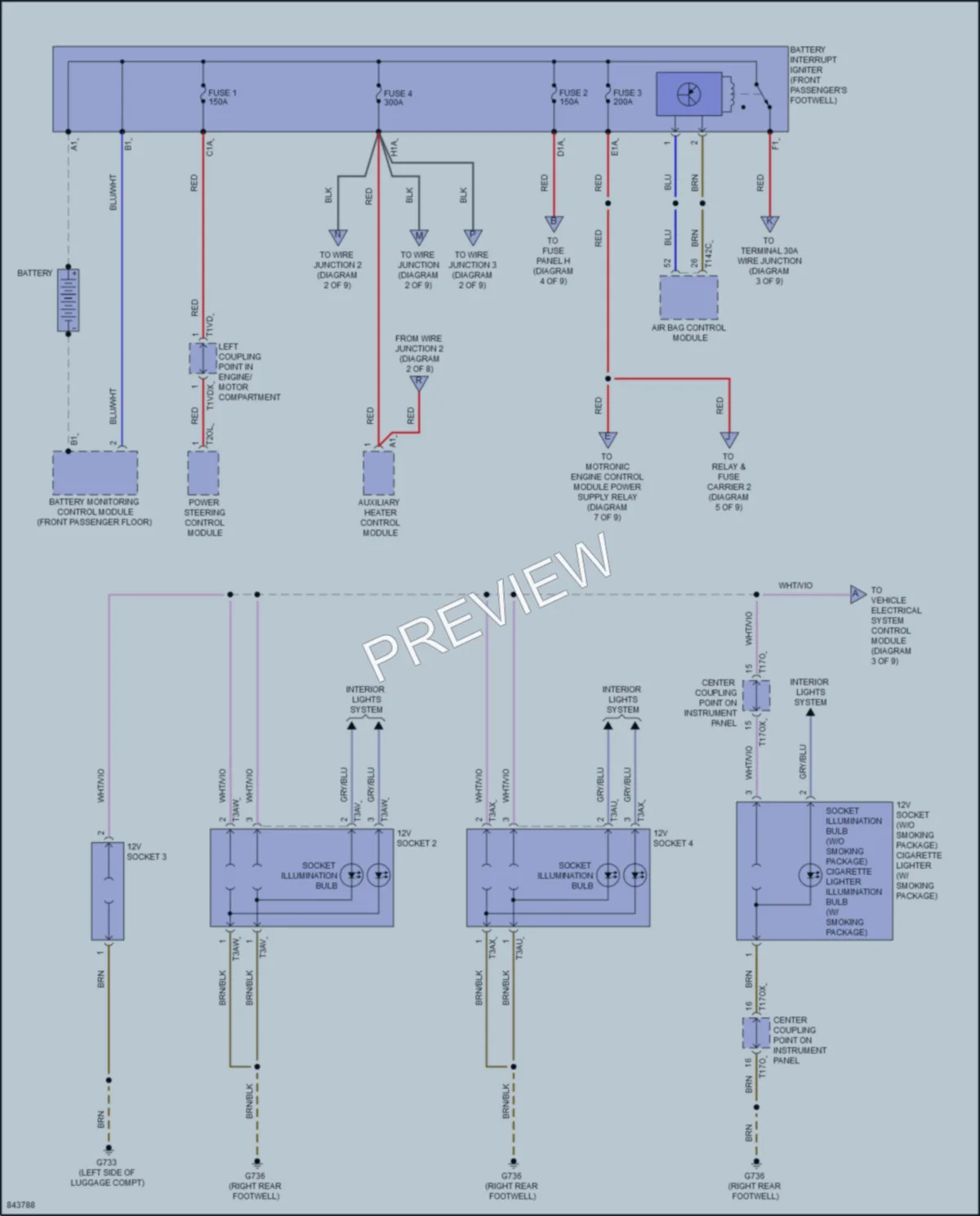 2022 Audi Q8 Power Distribution wiring diagram preview