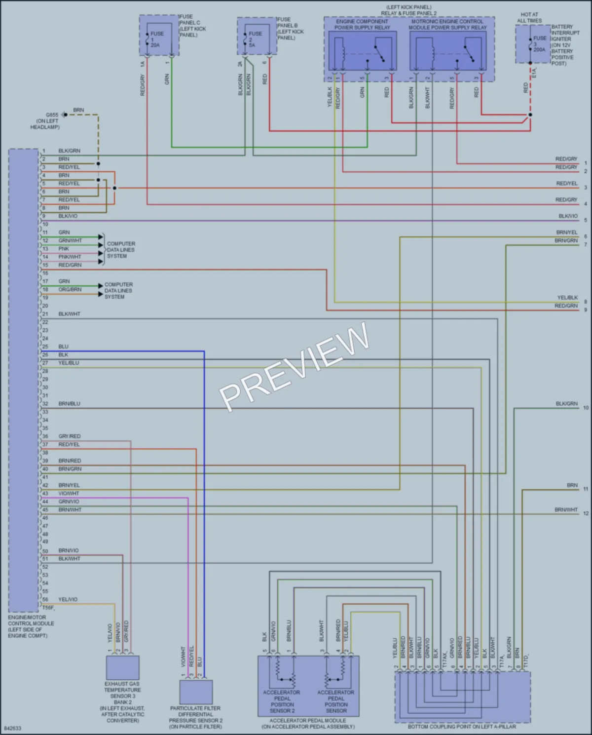 2022 Audi RS7 Engine Performance wiring diagram preview