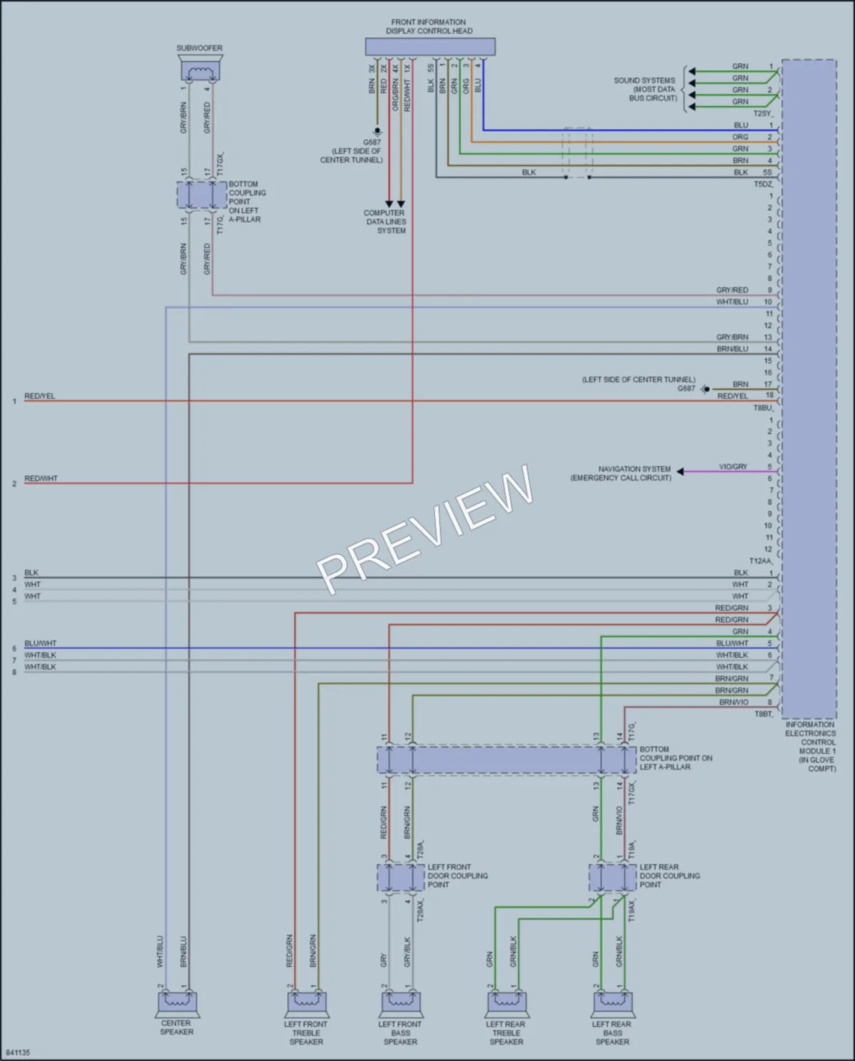 2022 Audi S4 Navigation wiring diagram preview