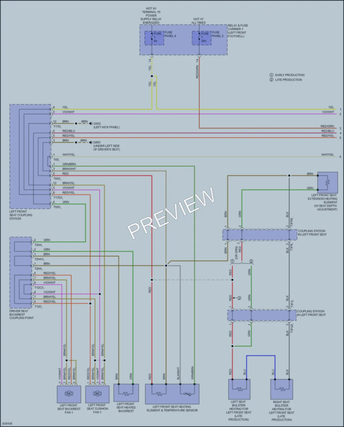 2022 Audi S4 Power Seats wiring diagram preview