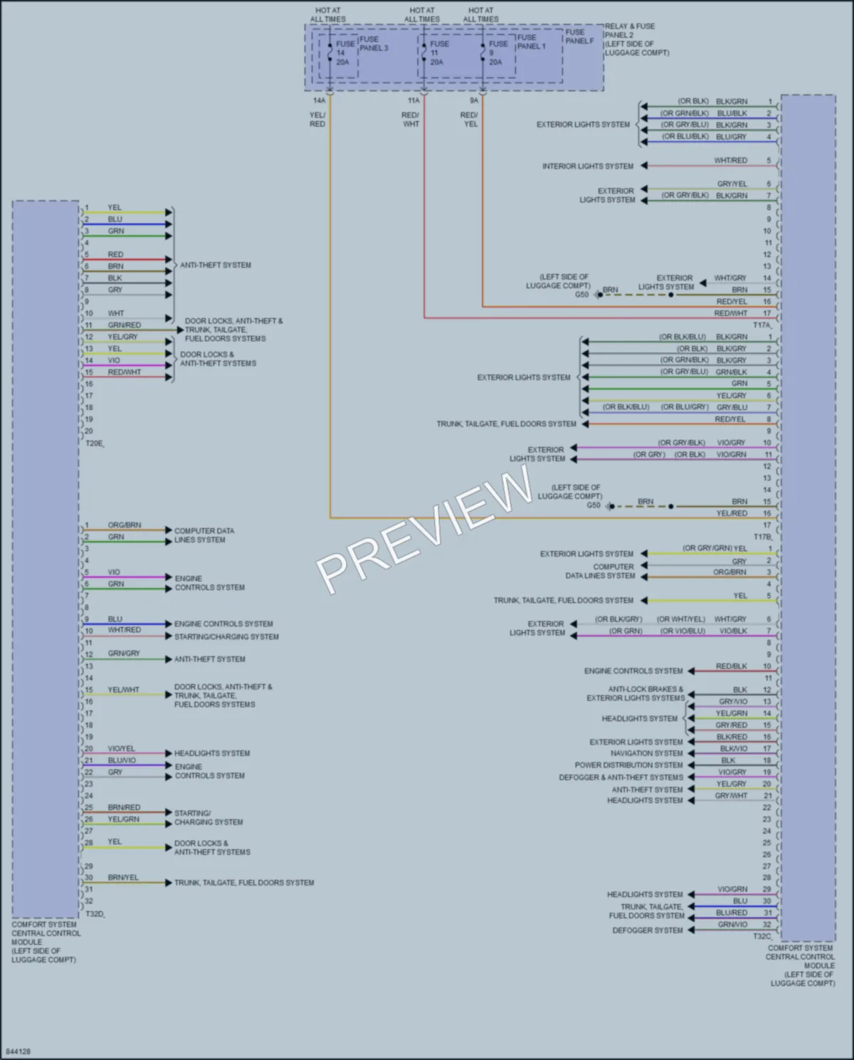 2022 Audi S5 Body Control Modules wiring diagram preview