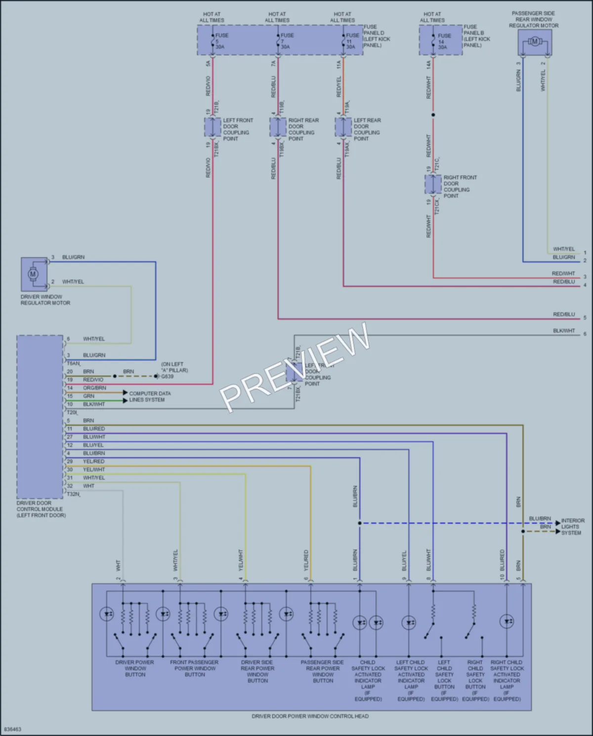 2022 Audi S6 Power Windows wiring diagram preview