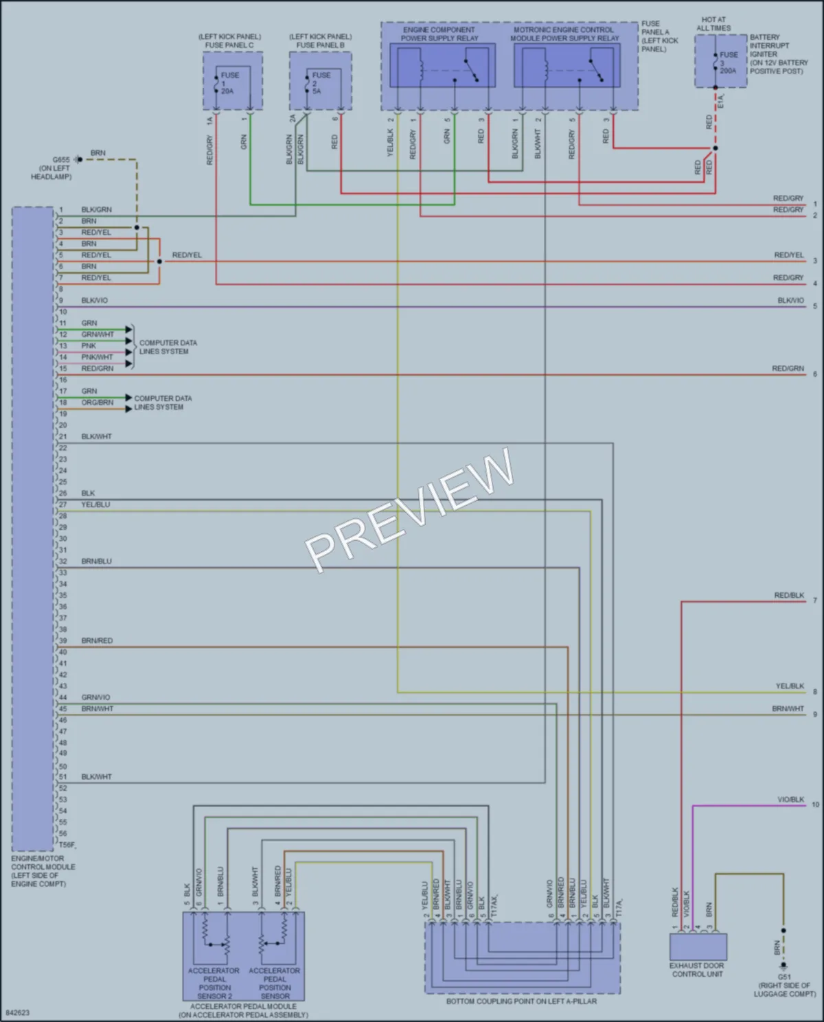 2022 Audi S7 Engine Performance wiring diagram preview