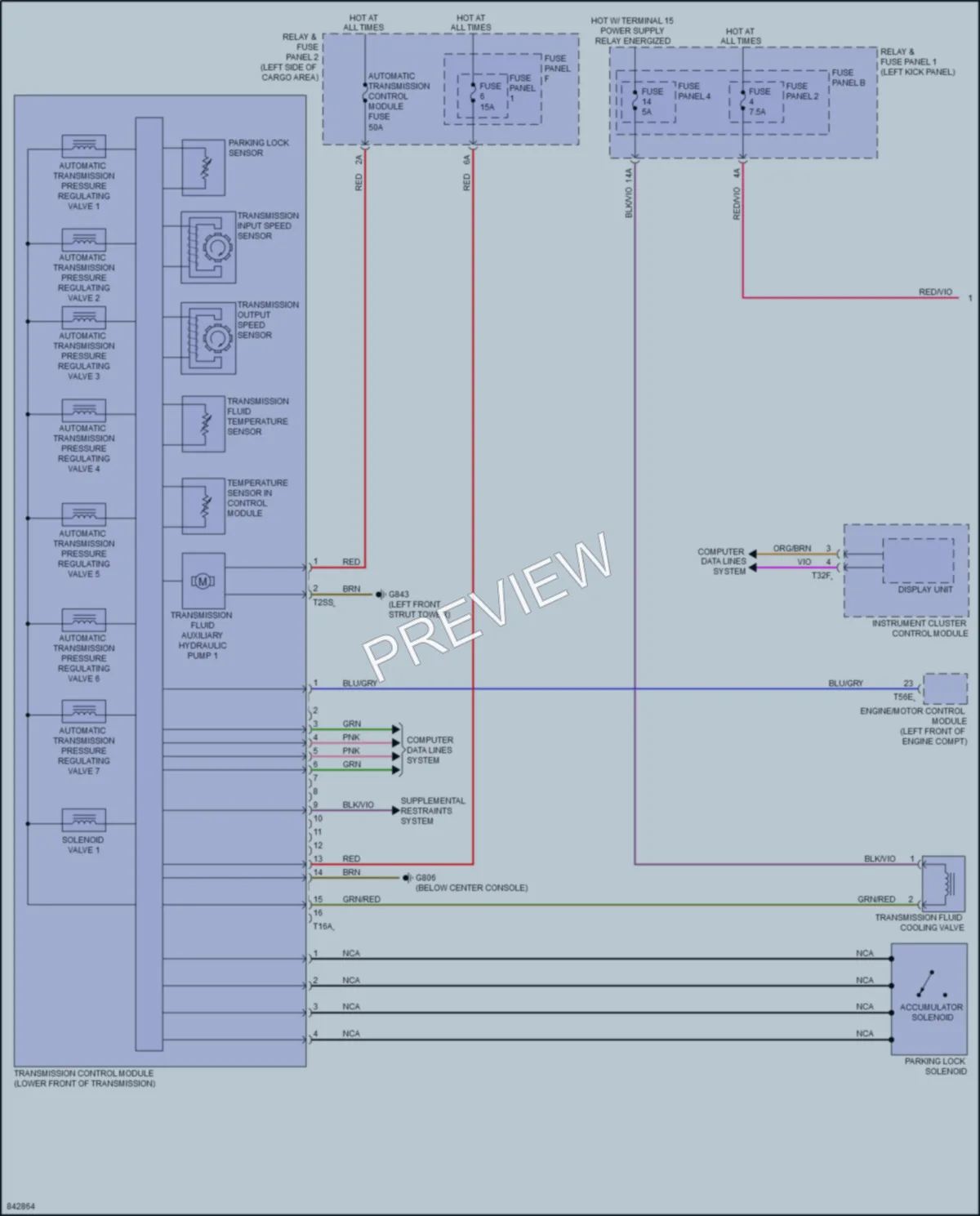 2022 Audi SQ5Sportback Transmission wiring diagram preview