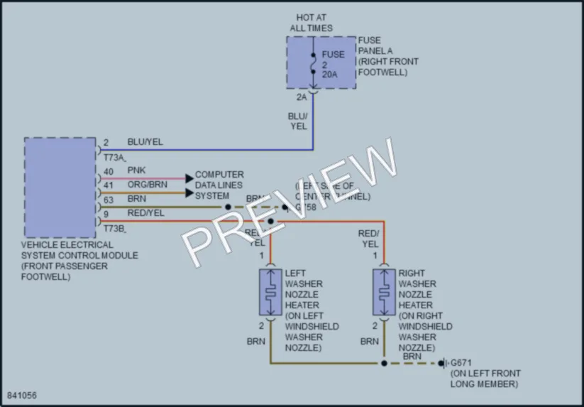 2022 Audi etronSSportback Wiper Washer wiring diagram preview