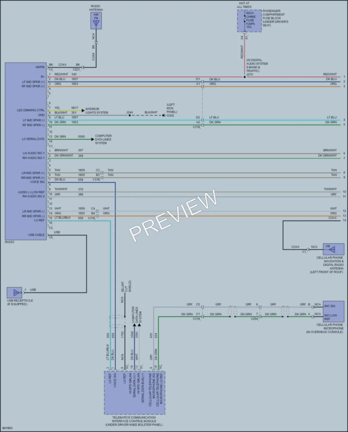 2022 Chevrolet 2500Express Radio wiring diagram preview