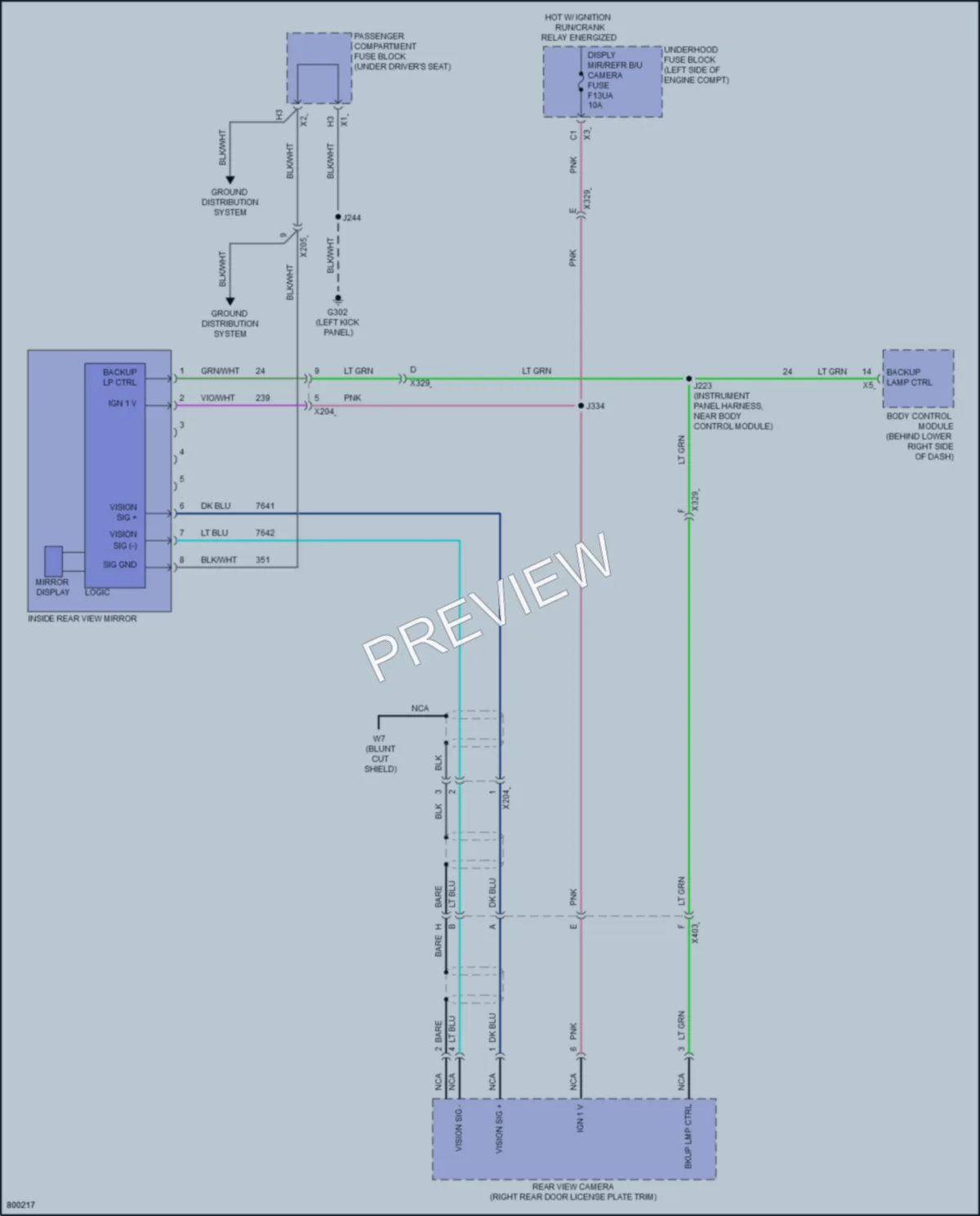 2022 Chevrolet 3500Express Power Mirrors wiring diagram preview