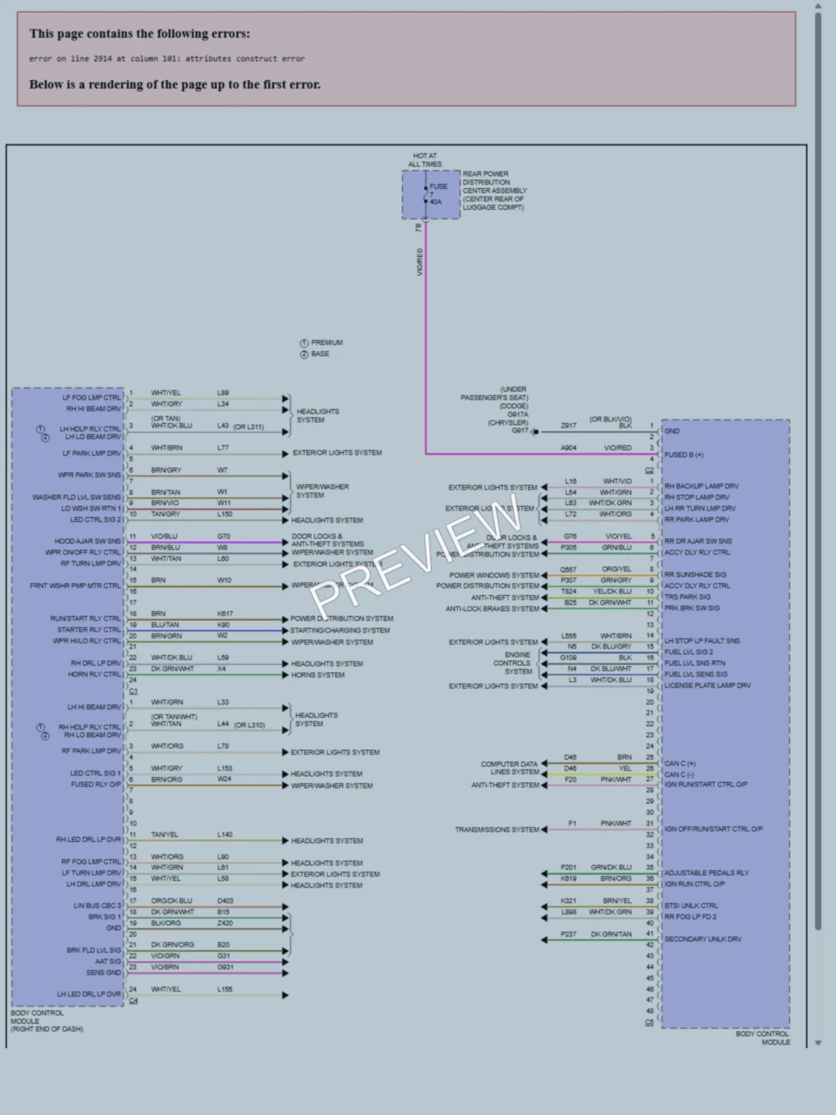2022 Chrysler 300 Body Control Modules wiring diagram preview