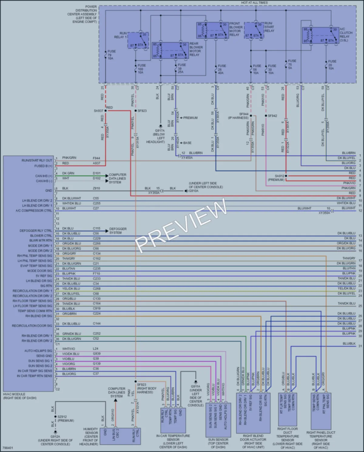 2022 Chrysler PacificaHybrid Air Conditioning wiring diagram preview