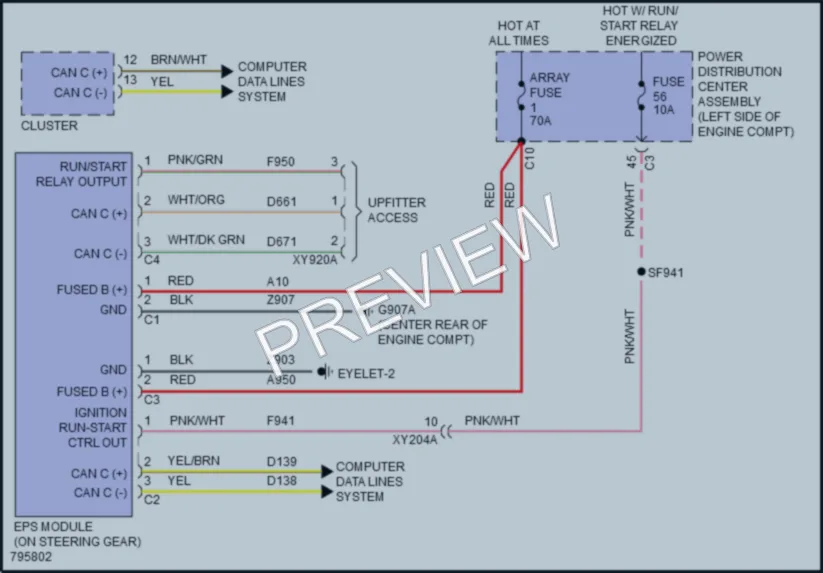 2022 Chrysler PacificaHybrid Electronic Power Steering wiring diagram preview