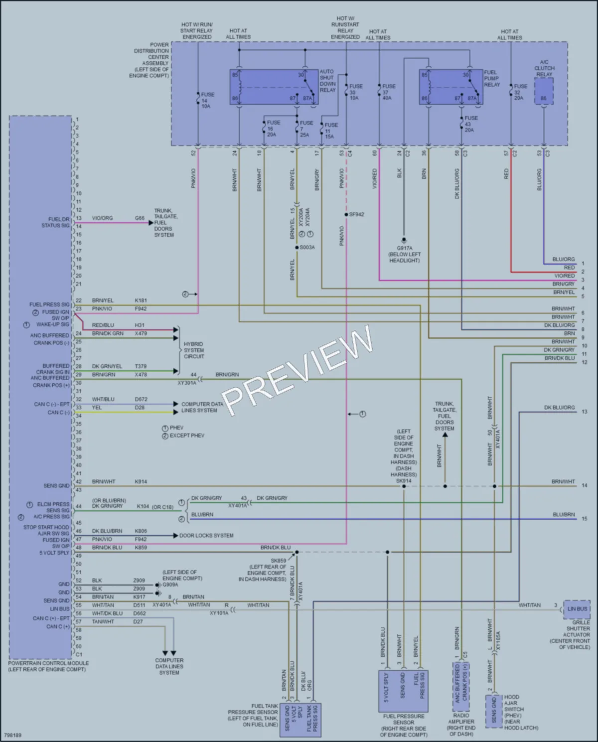 2022 Chrysler PacificaHybrid Engine Performance wiring diagram preview