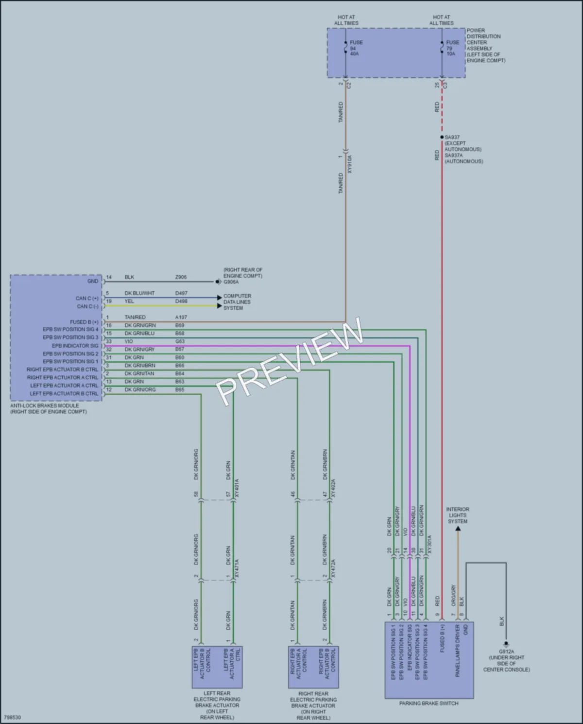 2022 Chrysler PacificaHybrid Shift Interlock wiring diagram preview
