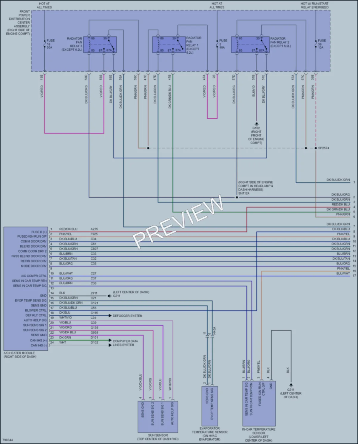 2022 Dodge Challenger Air Conditioning wiring diagram preview