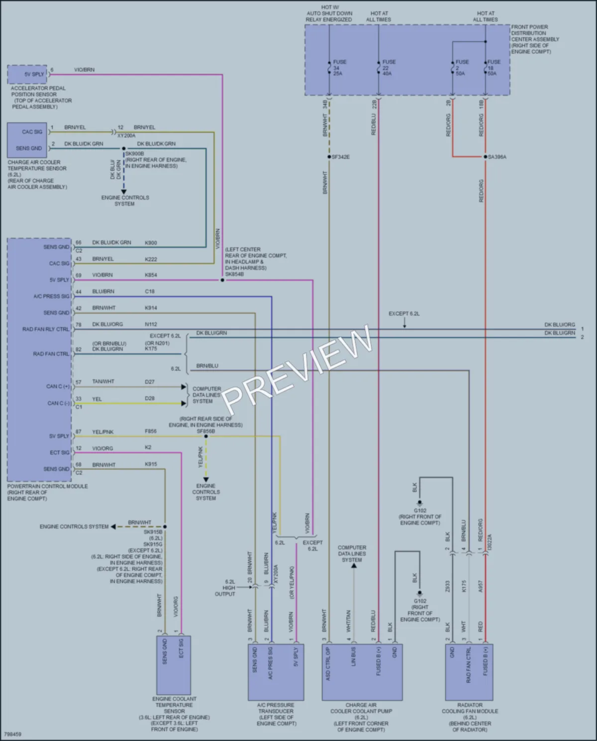 2022 Dodge Challenger Cooling Fan wiring diagram preview