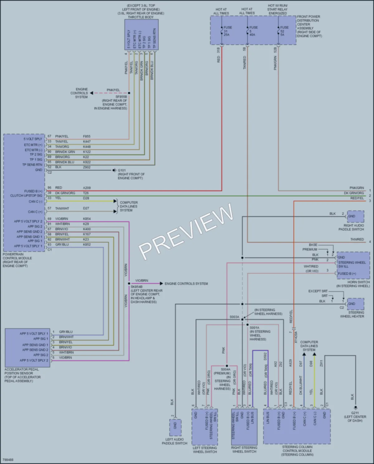 2022 Dodge Challenger Cruise Control wiring diagram preview