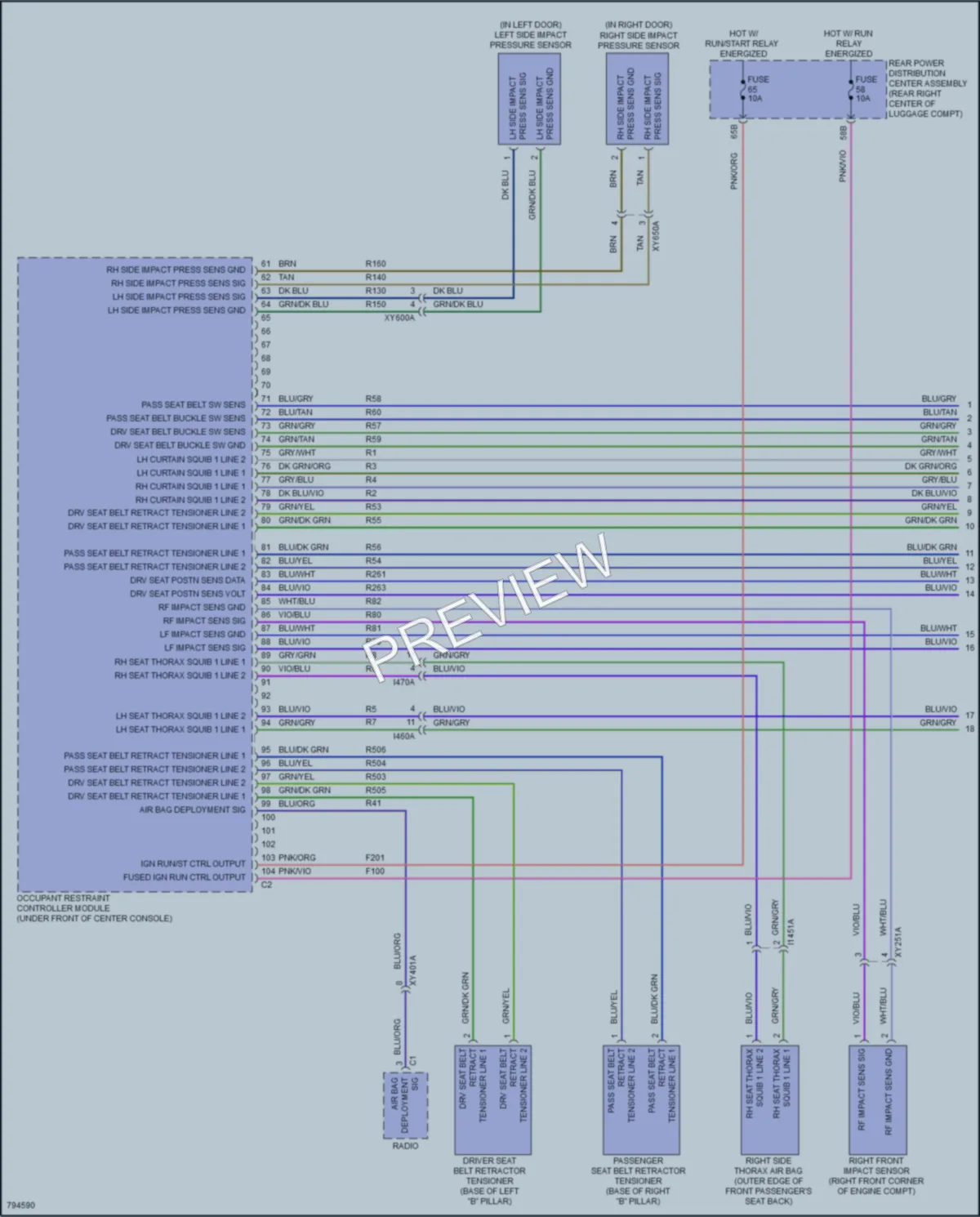 2022 Dodge Challenger Supplemental Restraints wiring diagram preview