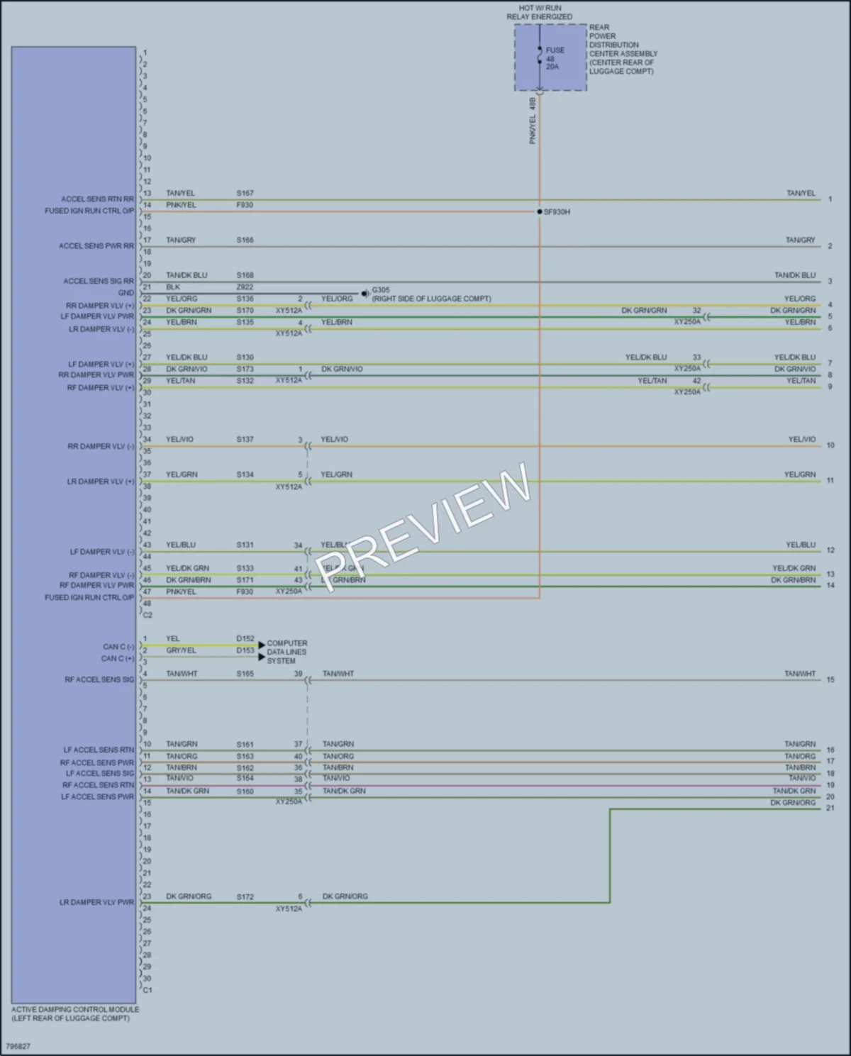 2022 Dodge Charger Electronic Suspension wiring diagram preview