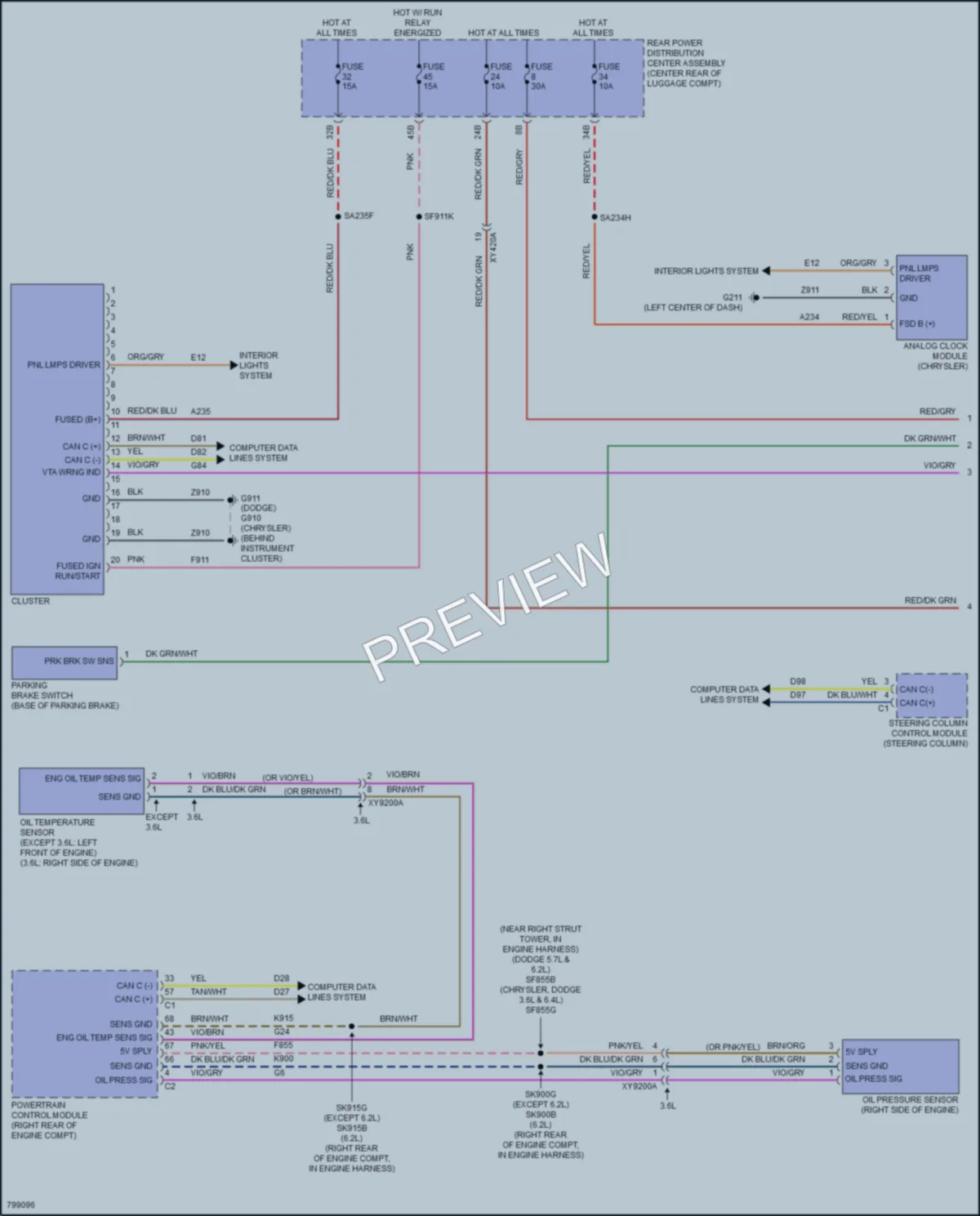 2022 Dodge Charger Instrument Cluster wiring diagram preview