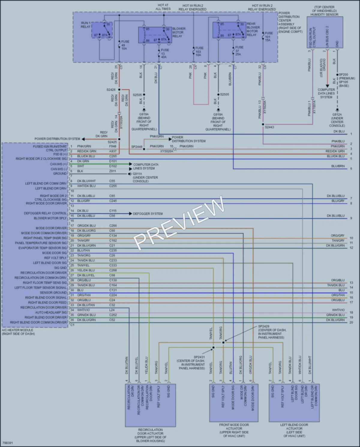 2022 Dodge DurangoPursuit Air Conditioning wiring diagram preview