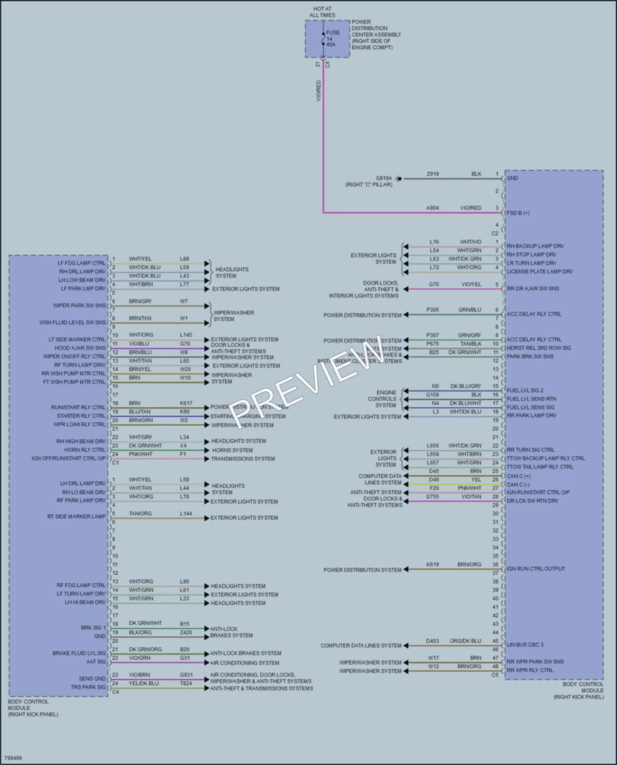 2022 Dodge DurangoPursuit Body Control Modules wiring diagram preview