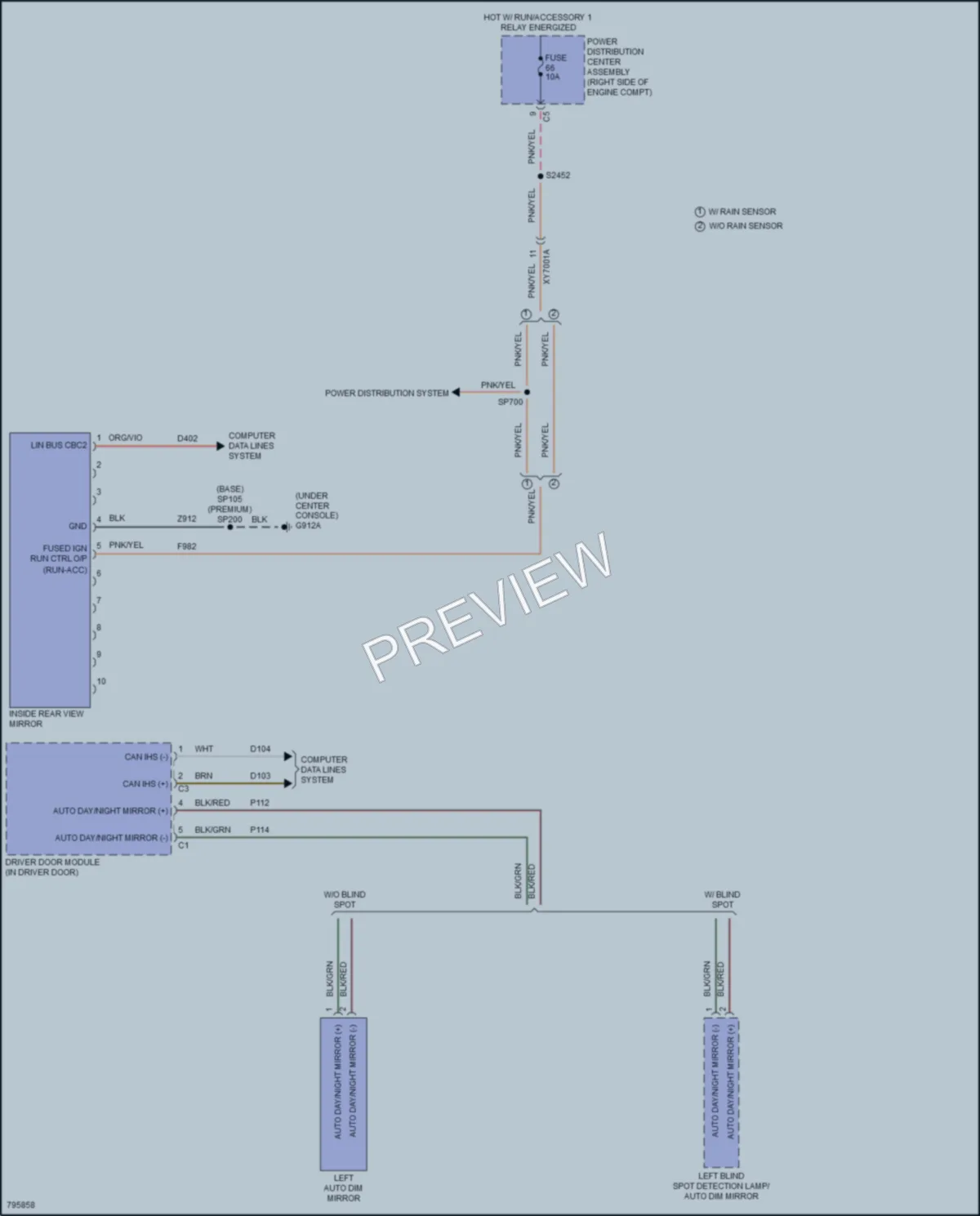 2022 Dodge DurangoPursuit Power Mirrors wiring diagram preview
