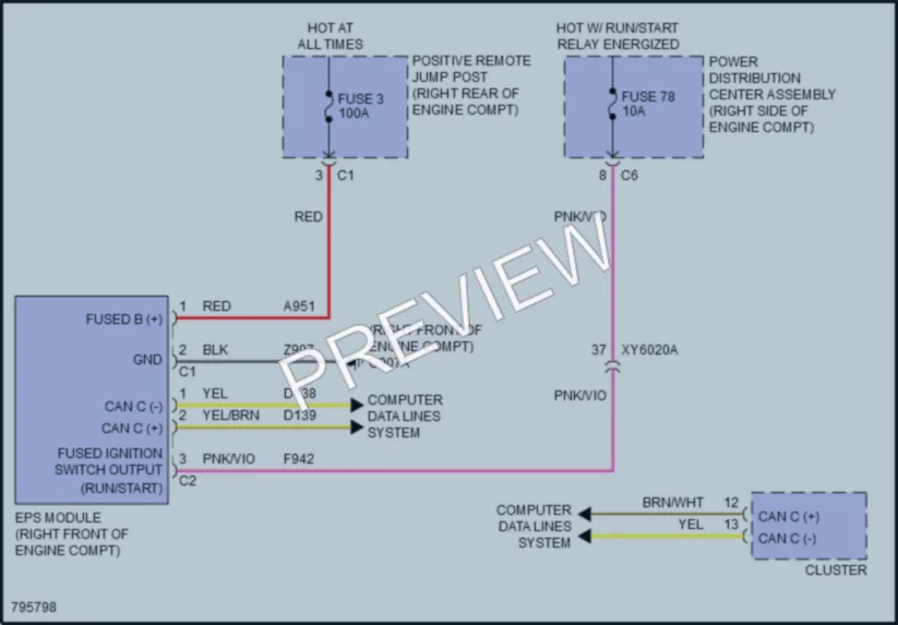 2022 Dodge DurangoSpecialService Electronic Power Steering wiring diagram preview