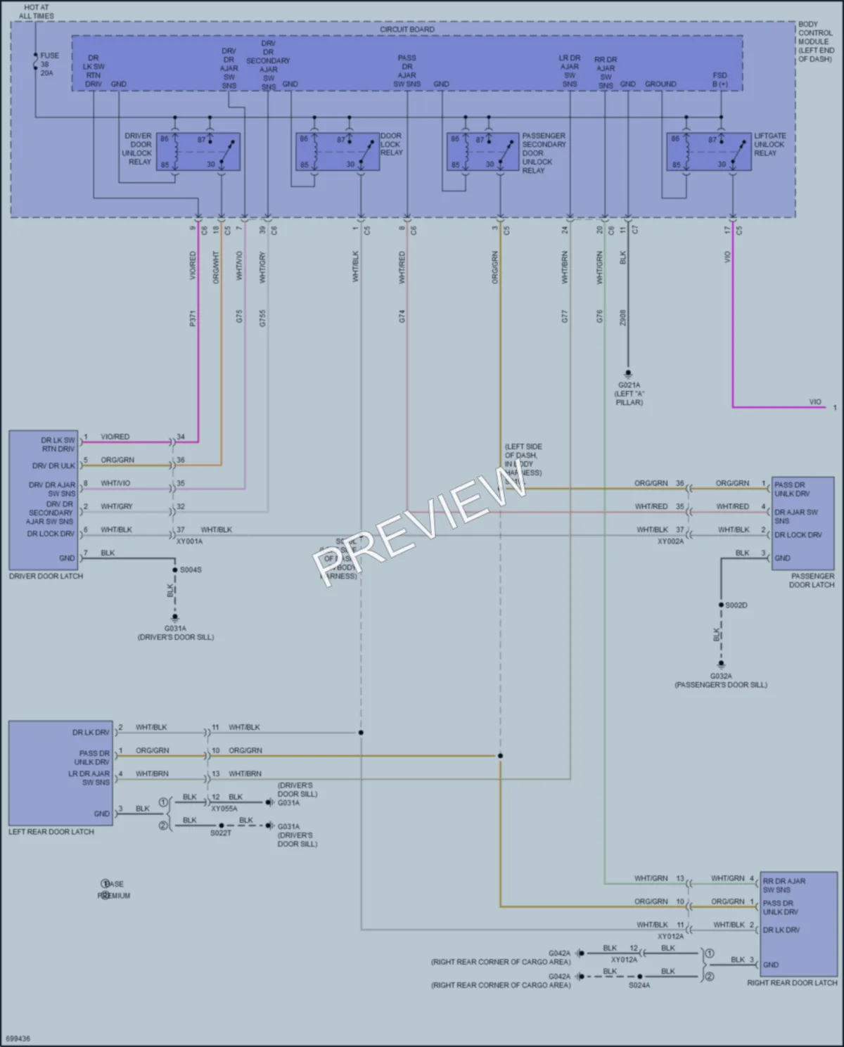 2022 Fiat 500X Anti Theft wiring diagram preview
