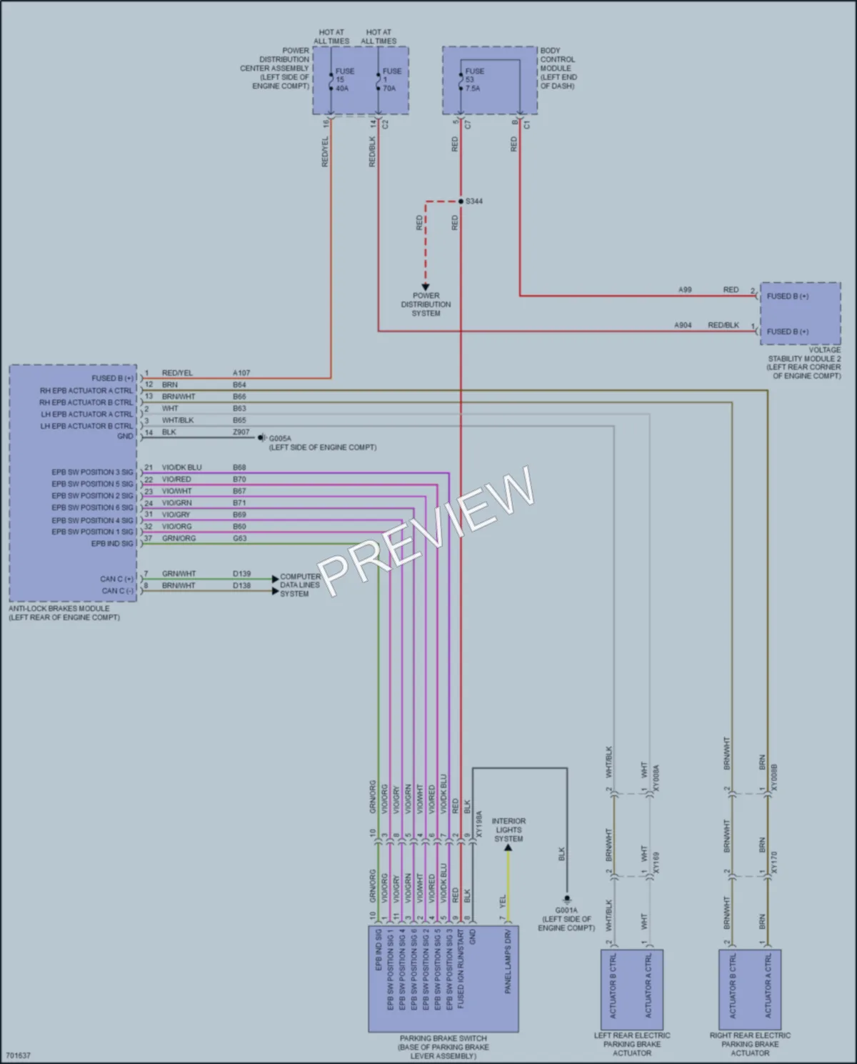 2022 Fiat 500X Shift Interlock wiring diagram preview