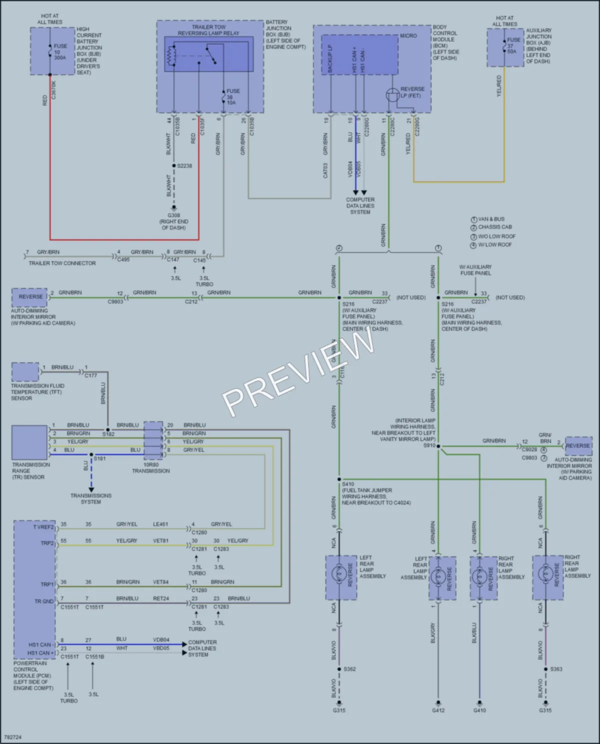 2022 Ford 150Transit Exterior Lights wiring diagram preview