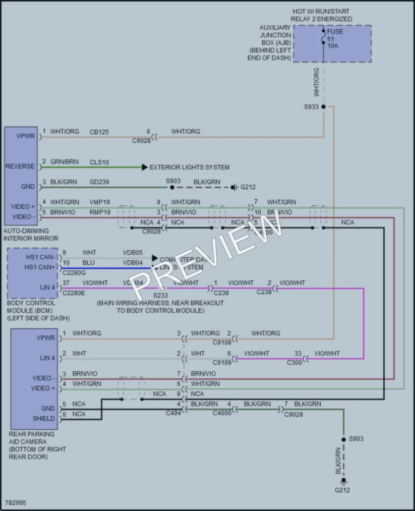 2022 Ford 150Transit Power Mirrors wiring diagram preview