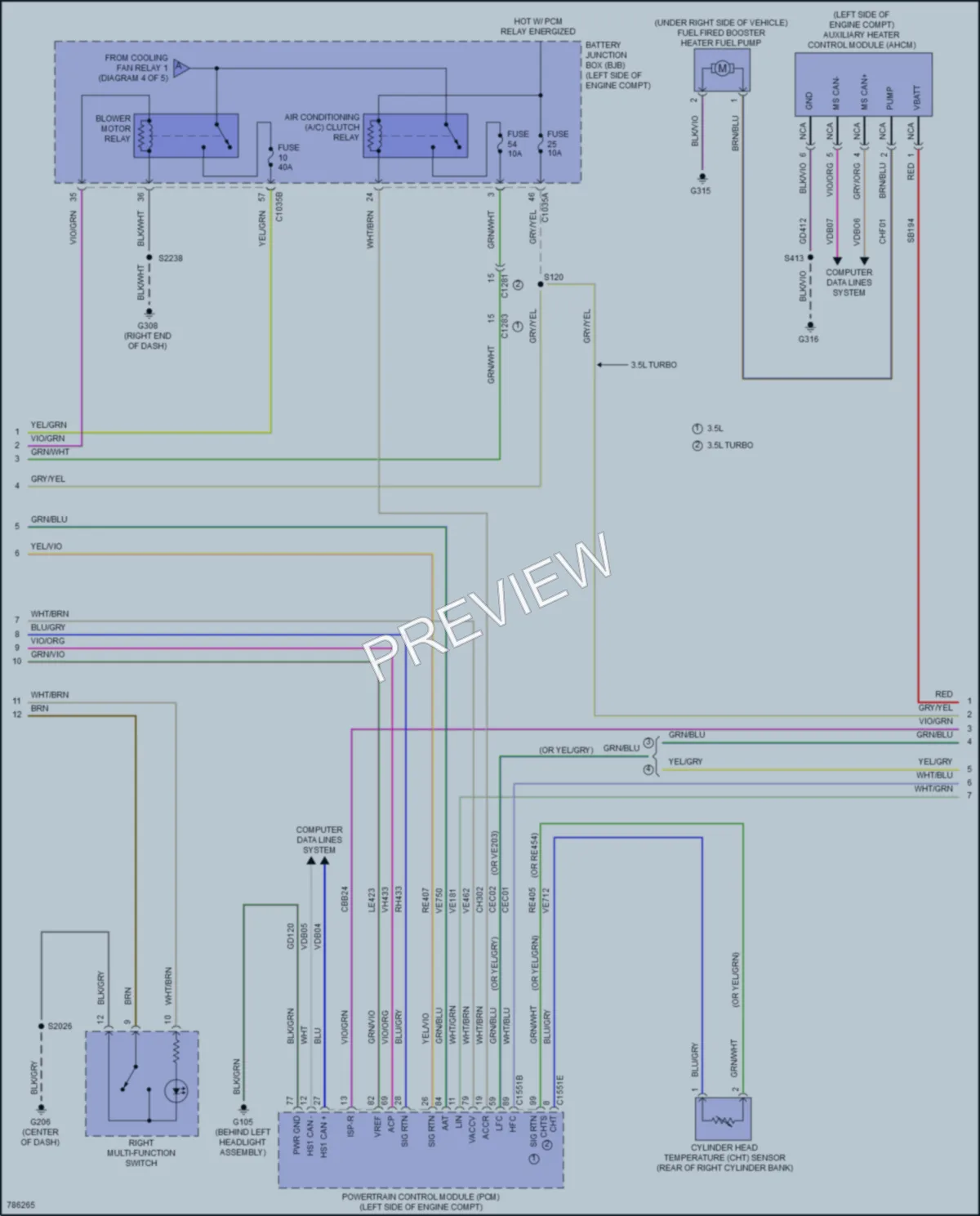 2022 Ford 350Transit Air Conditioning wiring diagram preview