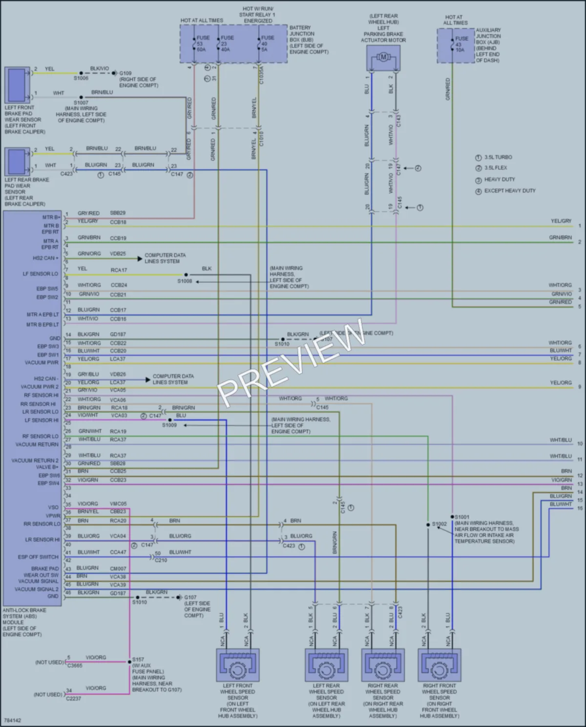 2022 Ford 350Transit Anti Lock Brakes wiring diagram preview