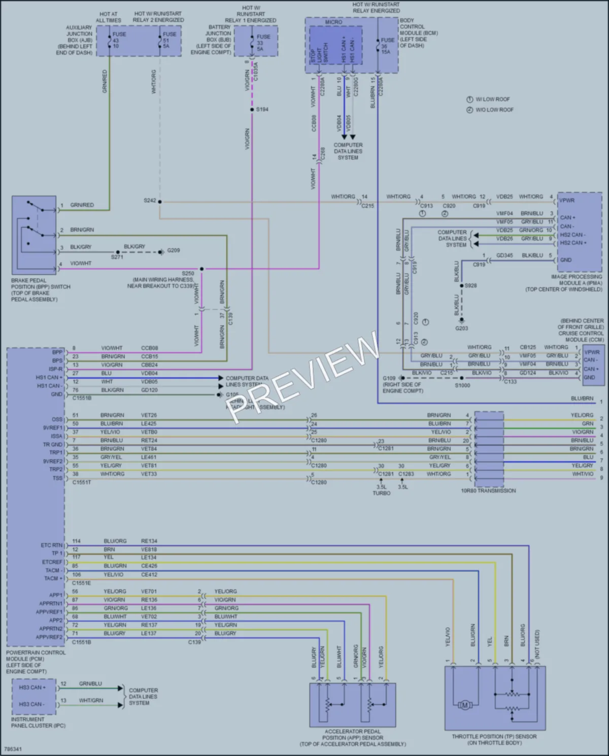 2022 Ford 350Transit Cruise Control wiring diagram preview