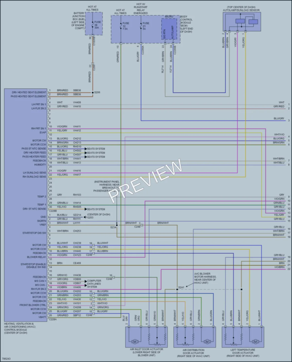 2022 Ford Bronco Air Conditioning wiring diagram preview