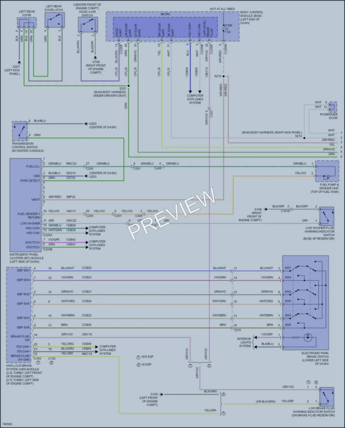 2022 Ford Bronco Instrument Cluster wiring diagram preview
