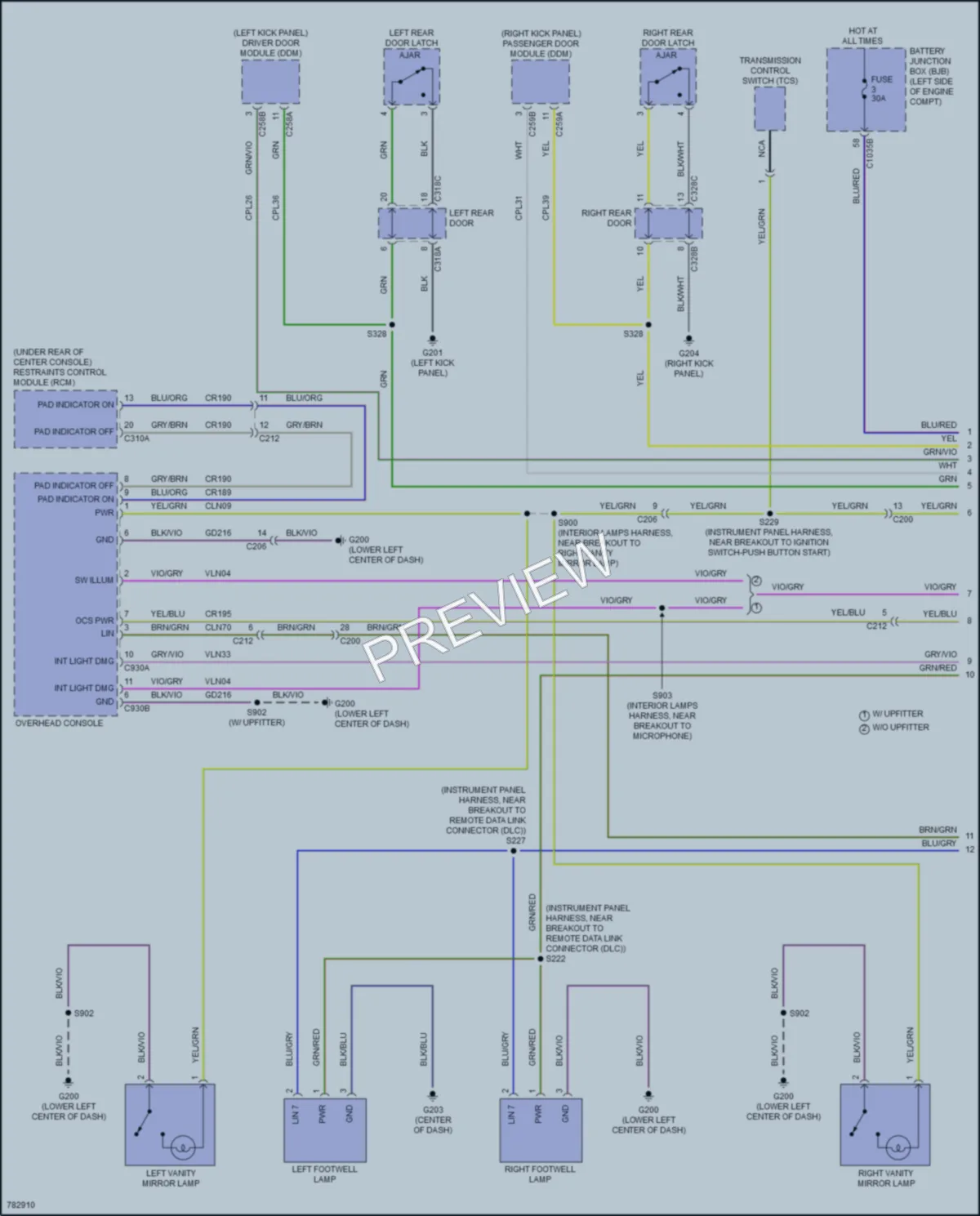 2022 Ford Bronco Interior Lights wiring diagram preview