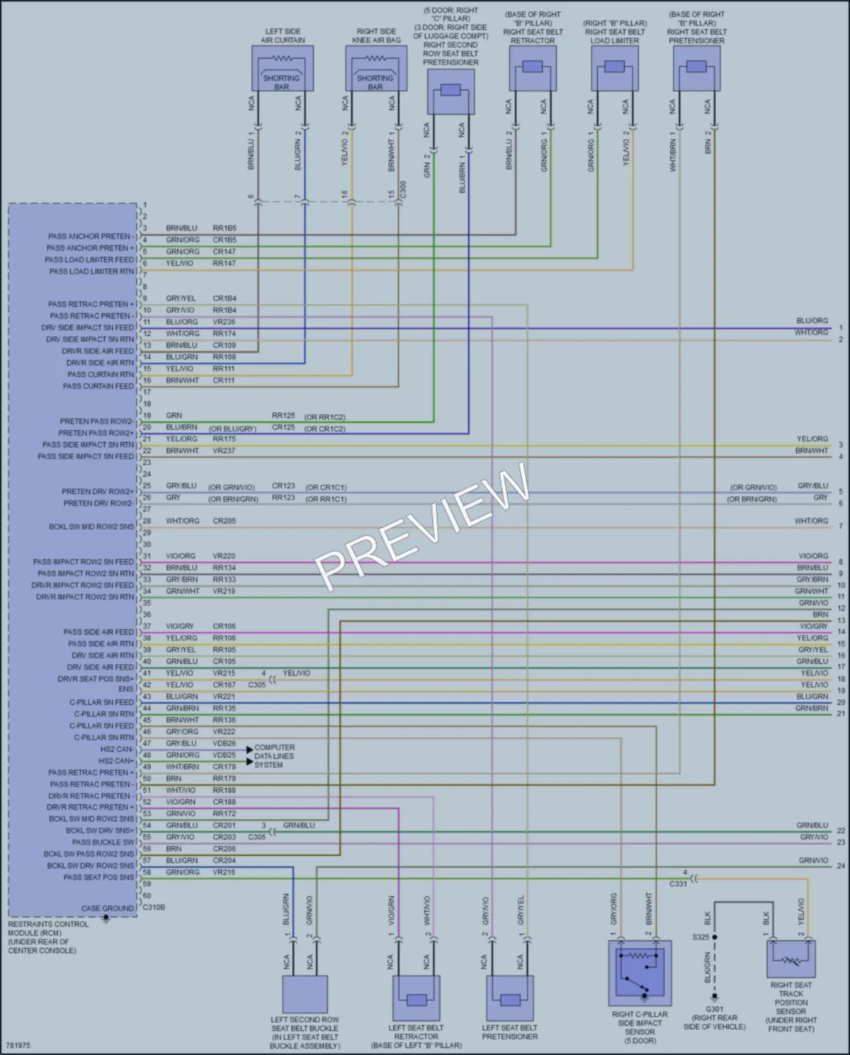 2022 Ford Bronco Supplemental Restraints wiring diagram preview