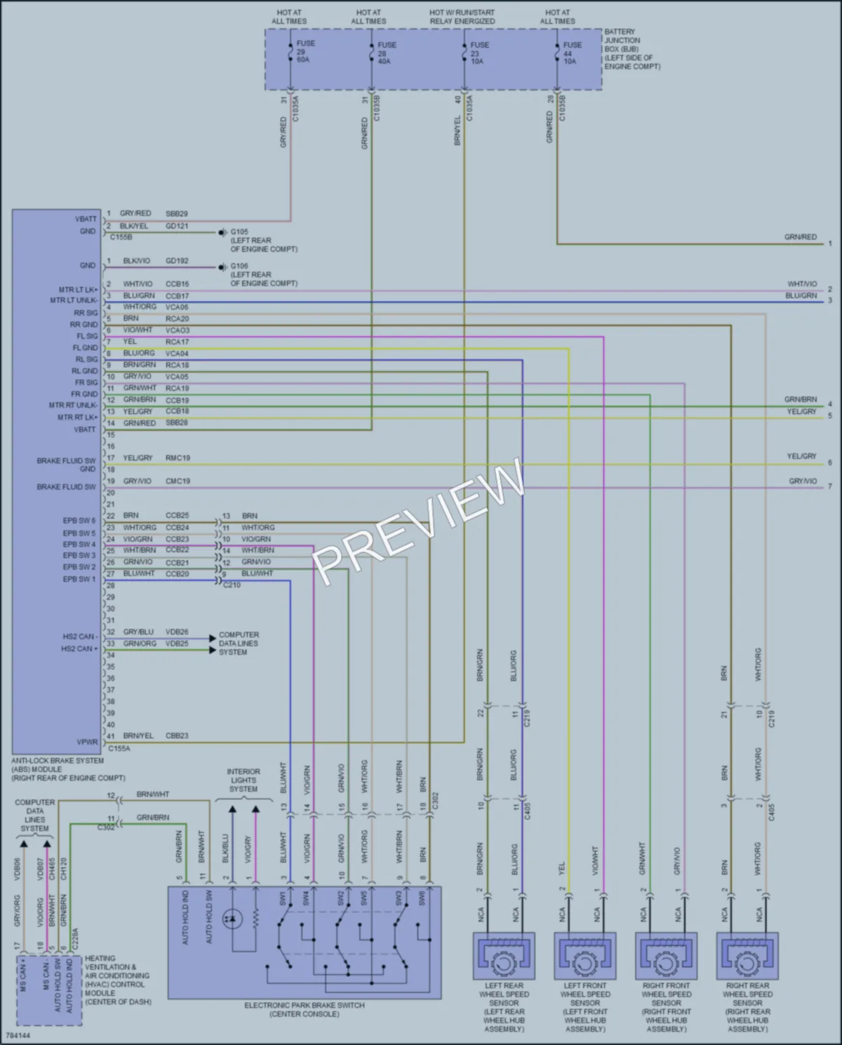 2022 Ford BroncoSport Anti Lock Brakes wiring diagram preview