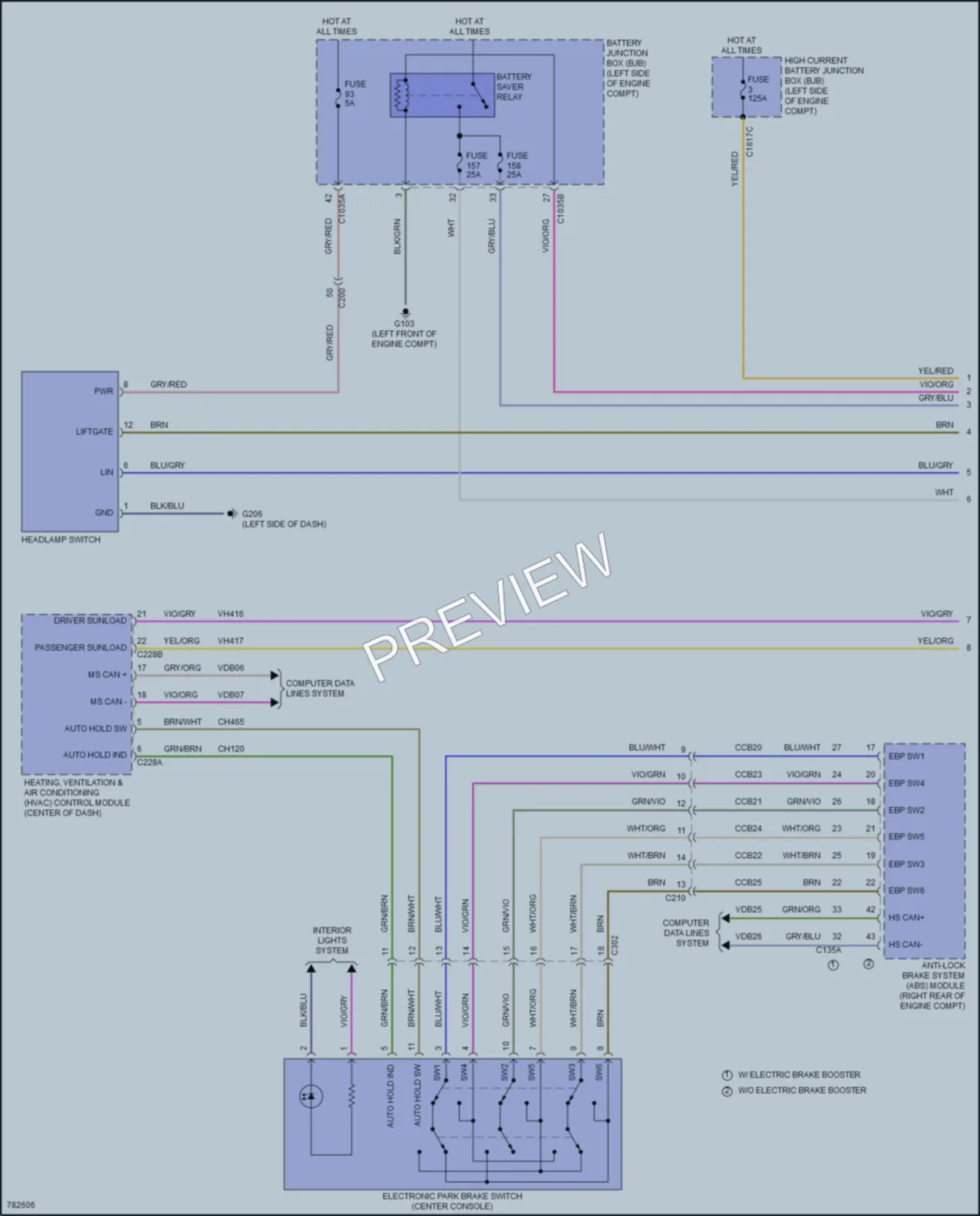 2022 Ford BroncoSport Headlights wiring diagram preview