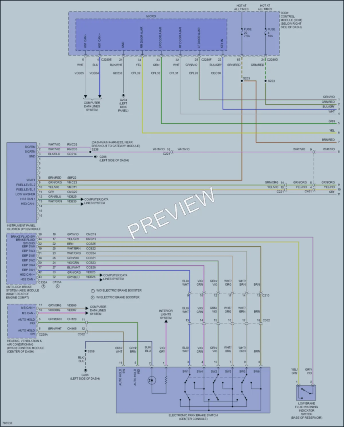 2022 Ford BroncoSport Instrument Cluster wiring diagram preview