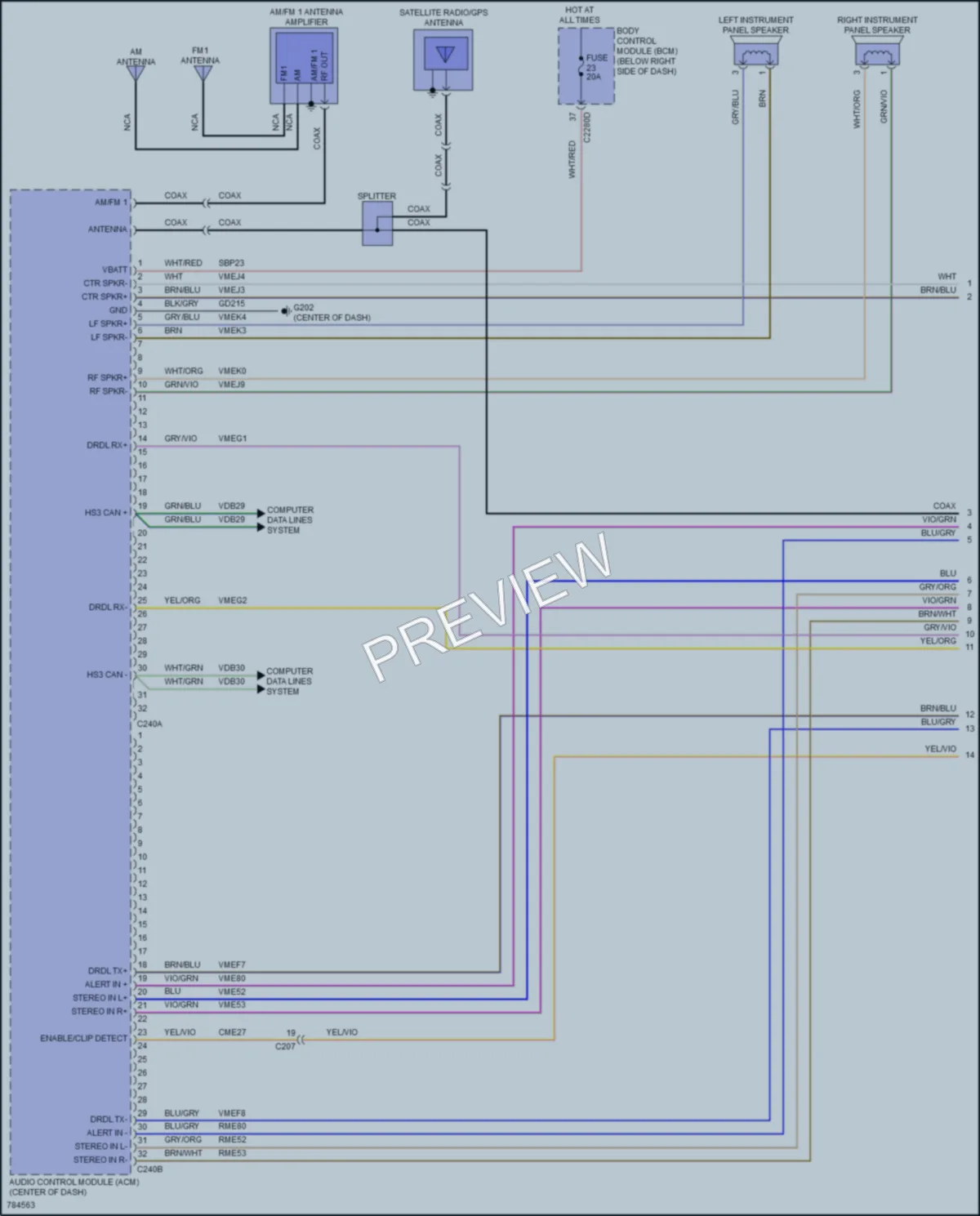2022 Ford BroncoSport Radio wiring diagram preview